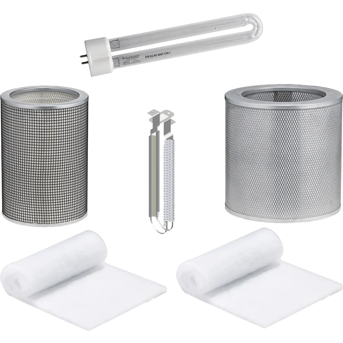 Airpura Prefilter Pk + Carbon+ UV Light + PCO Reflector + HEPA Filter Bundle for P600/700
