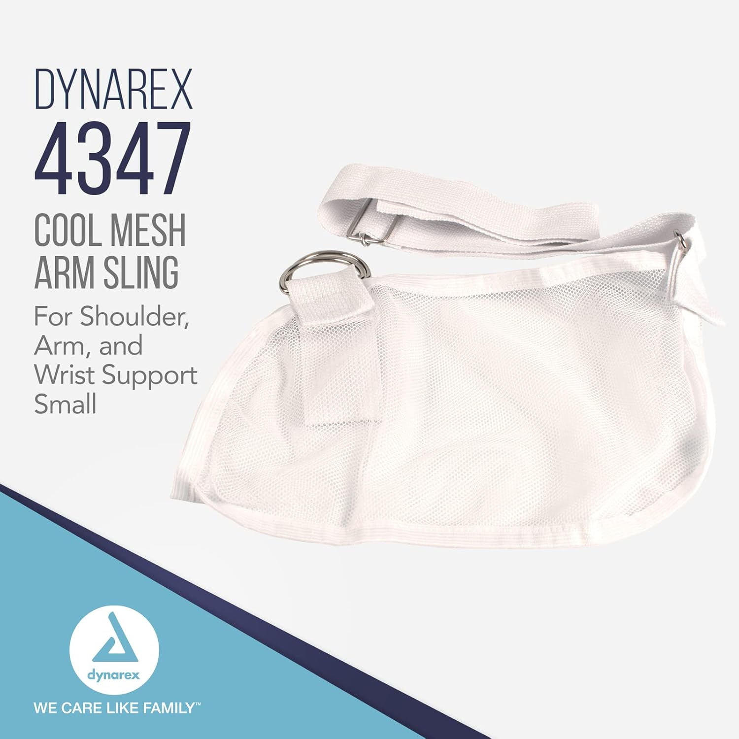 Dynarex Arm Slings, for Shoulder, Arm, and Wrist Support, Medical Splint to Promote Healing, Made from Polyester and Colored White, 1 Box of 10 Arm Slings (Small)