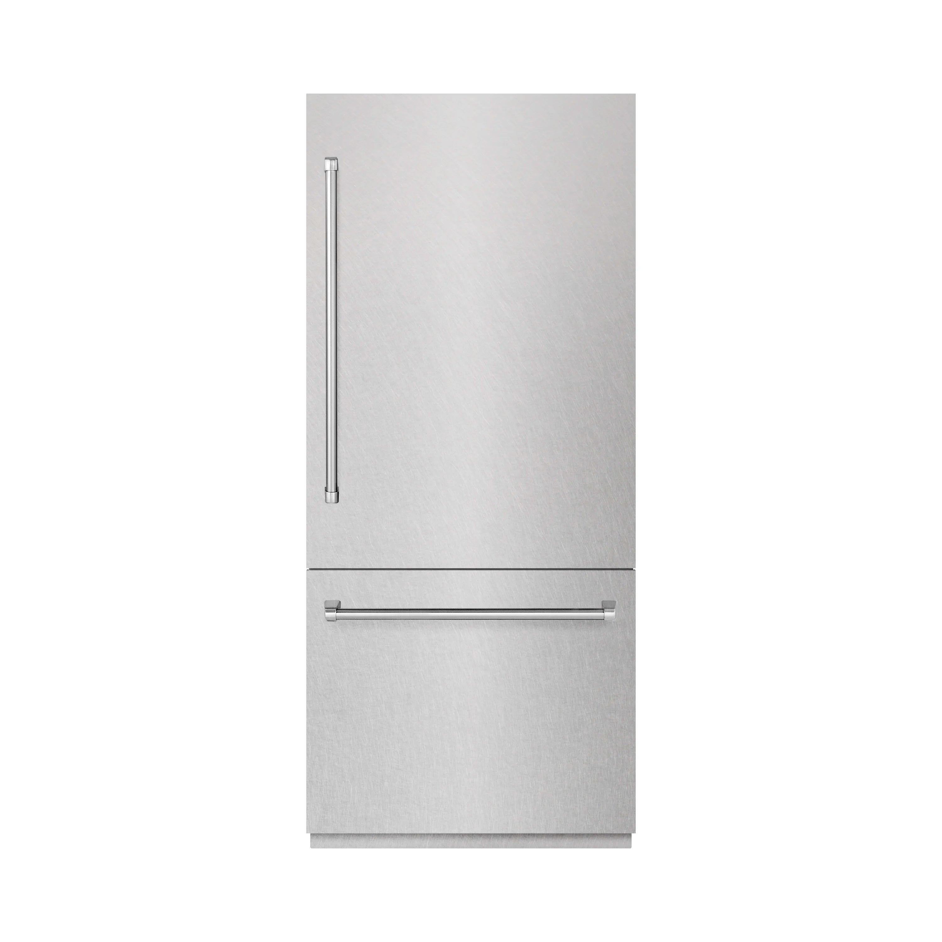 ZLINE 36-Inch 19.8 Cu. Ft. Built-In Bottom Freezer Refrigerator with Water Dispenser and Ice Maker in Satin Stainless Steel (RBIT-SN-36)