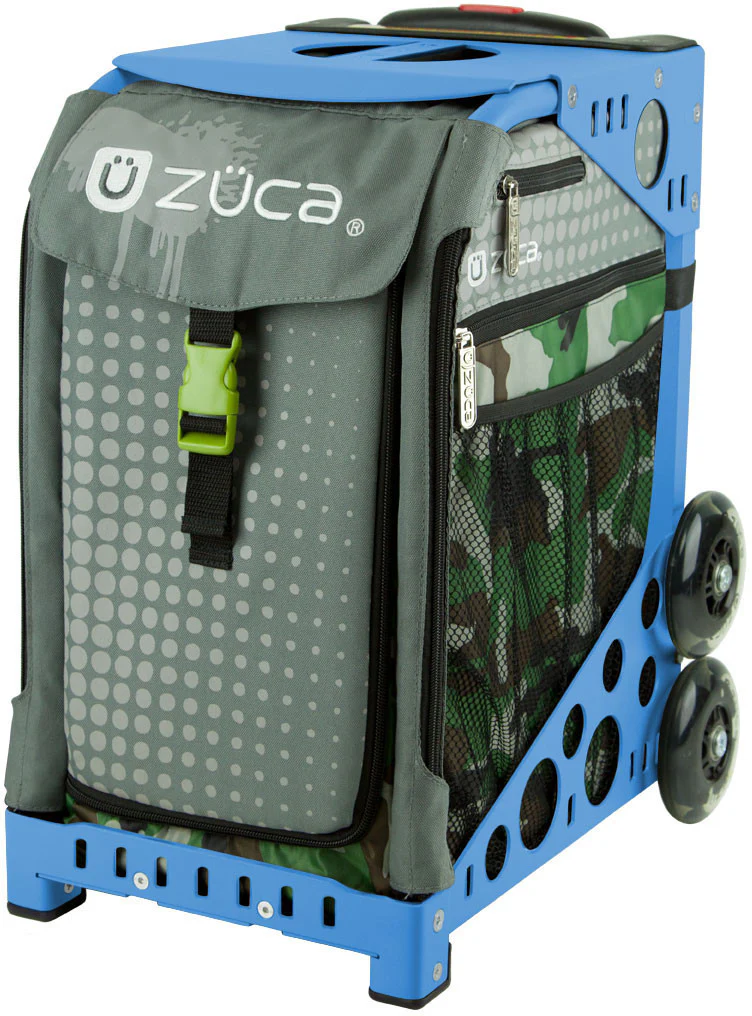 Zuca Paintball Insert Bag & Sport Frame (Blue) w/ Flashing Wheels