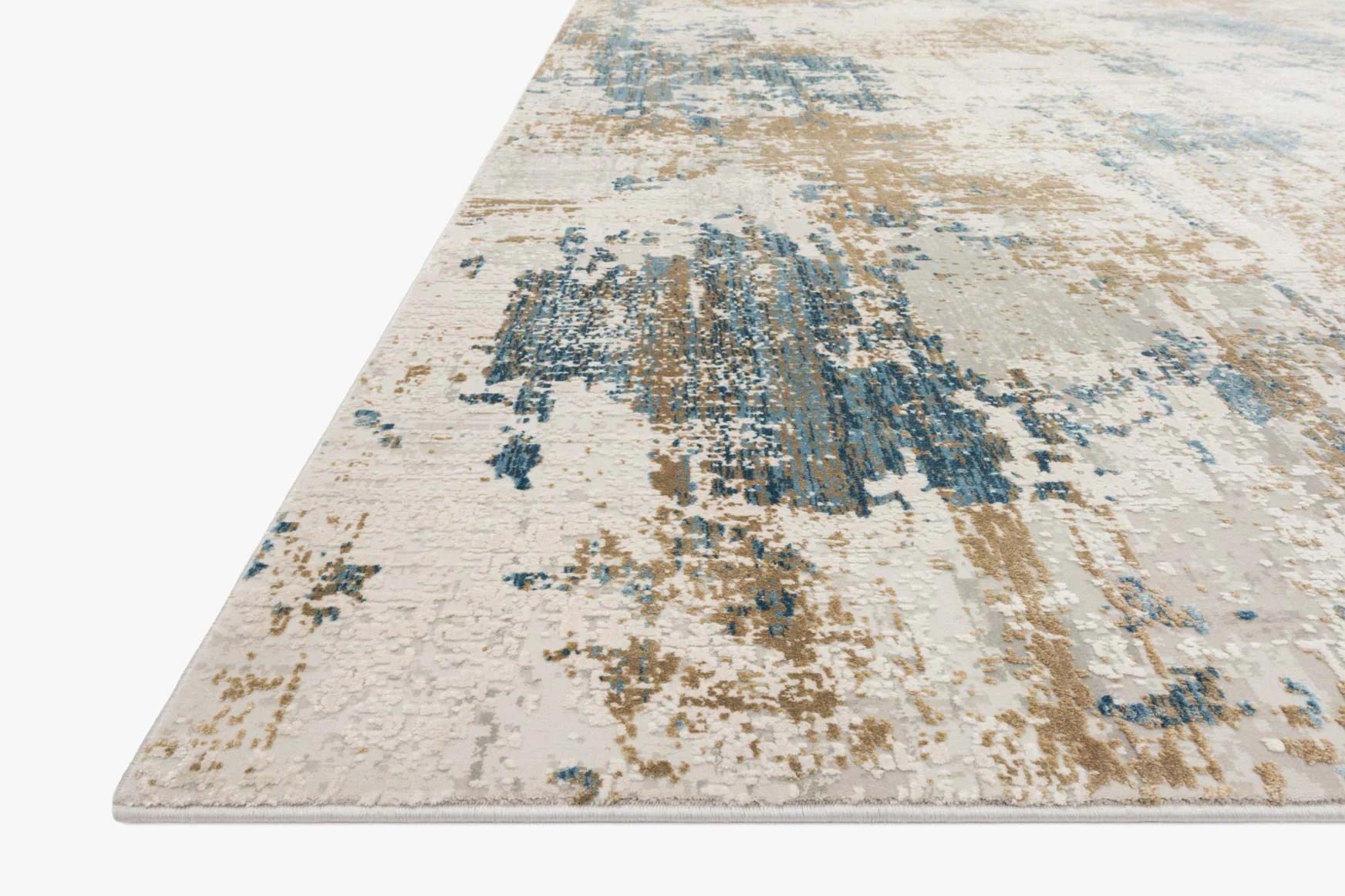 Loloi Sienne Collection - Contemporary Power Loomed Rug in Ivory & Gold (SIE-04)