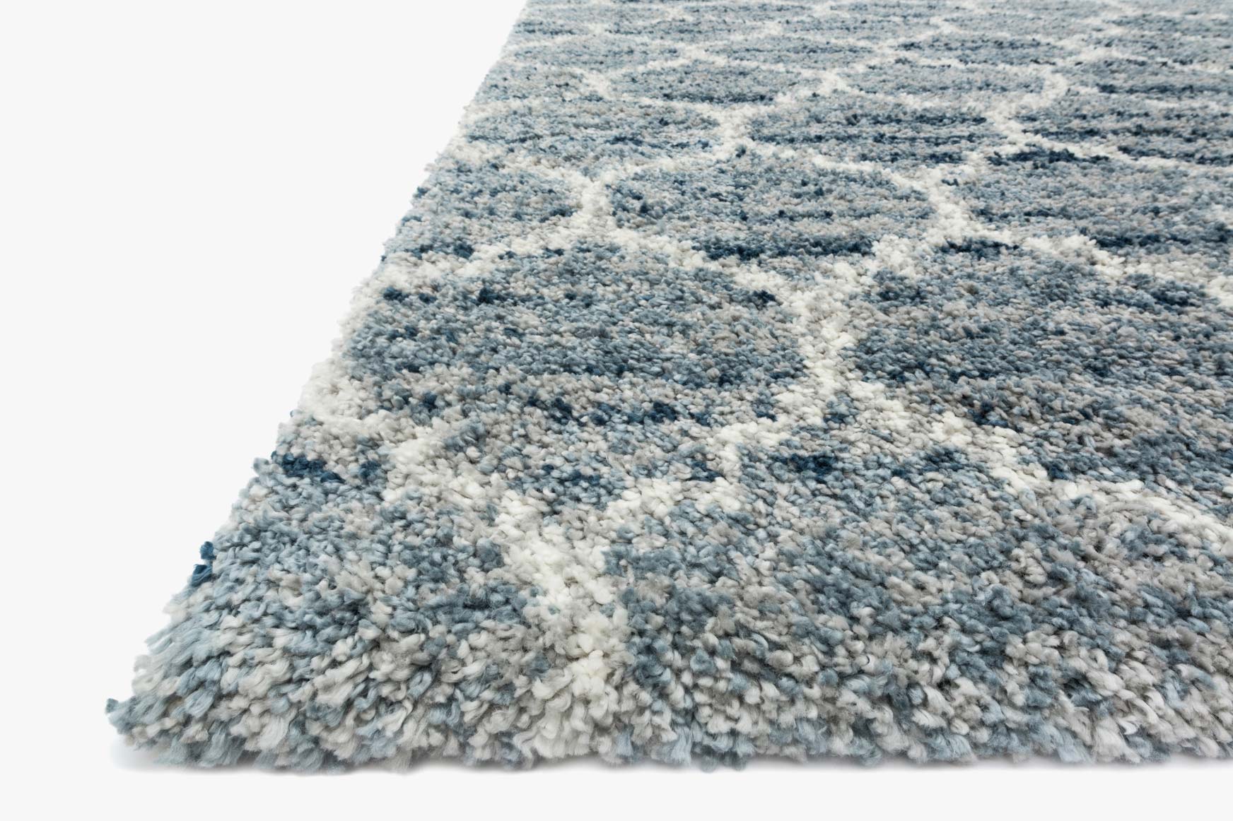 Loloi Quincy Collection - Shags Power Loomed Rug in Spa & Pebble (QC-03)