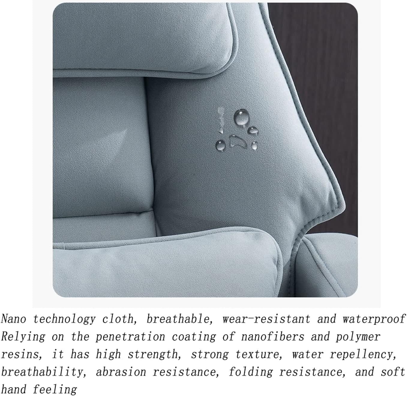 Executive Chairs, Cloth Office Chair with Armrest Lumbar Support Headrest,175° Reclining Adjustable Height Swivel, 360° Caster Rotation/Ergonomic Design