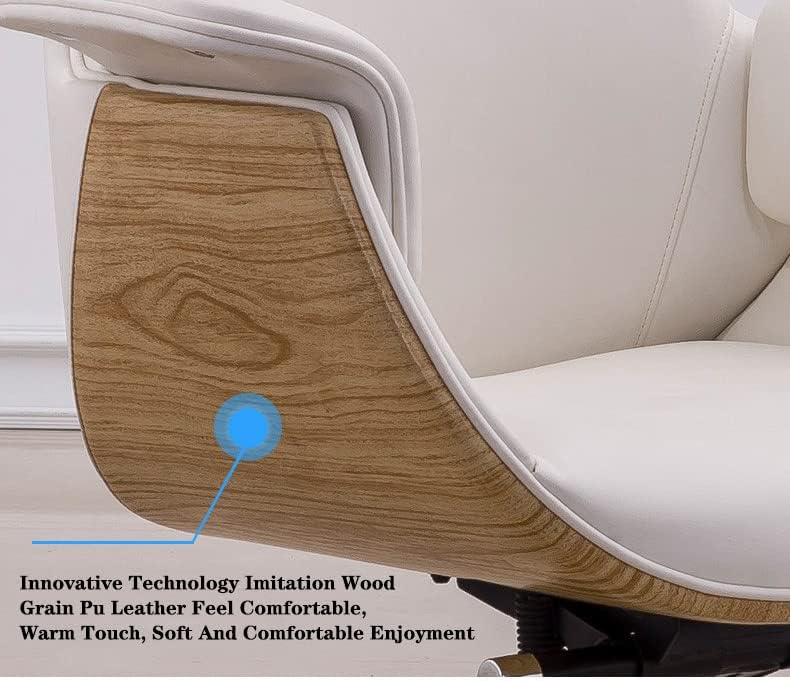 Posture Ergonomic Pu Leather,Managerial Computer Desk Chair Flip Up Armrest Big Tall with Adjustable Lumbar Support High Back Executive Task Swivel Leather Chair Comforta,Black