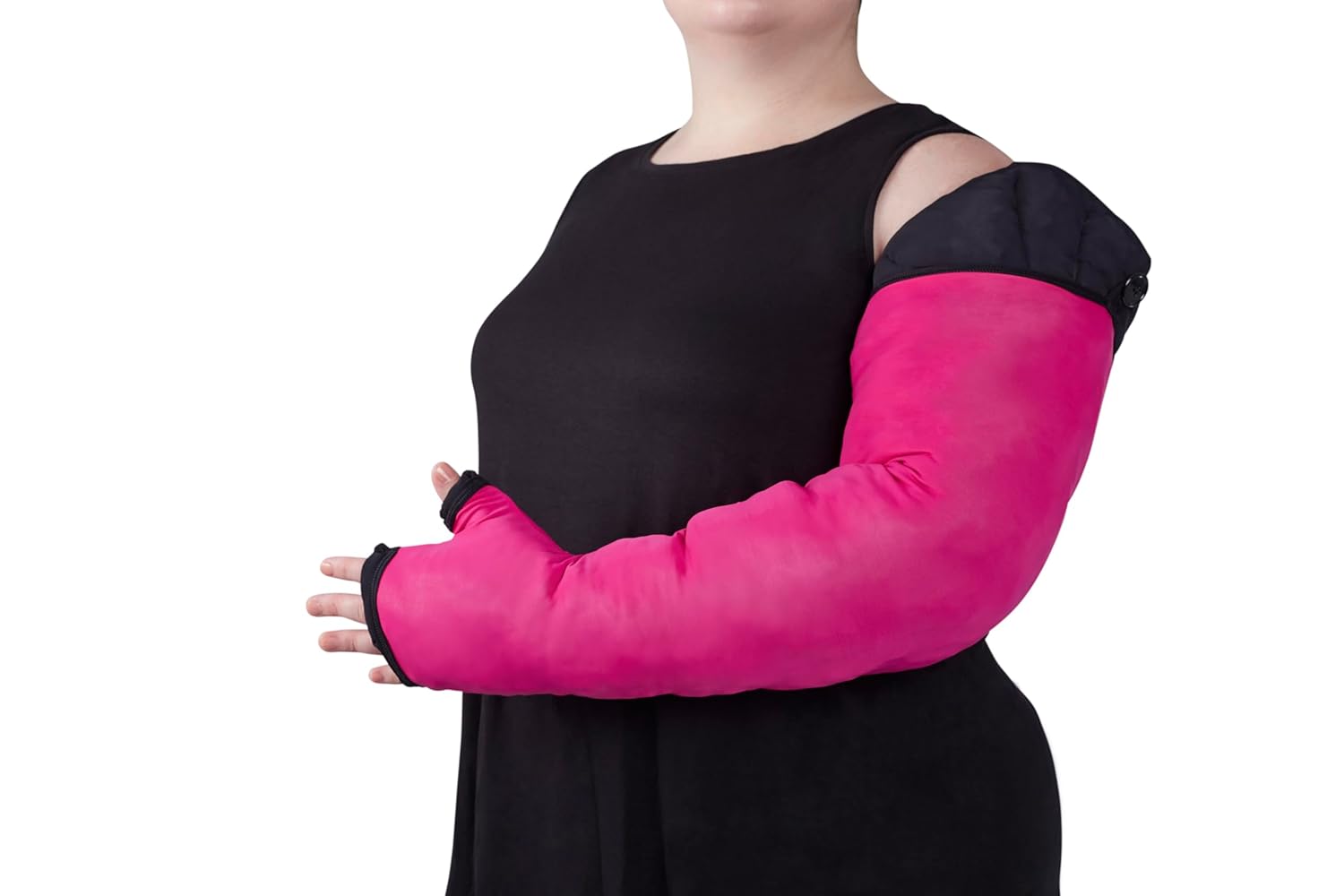 Circaid Profile Foam Lymphedema Arm Sleeve with Hand Piece for Comfortable Lymphedema Management, Magenta, Standard, VIII
