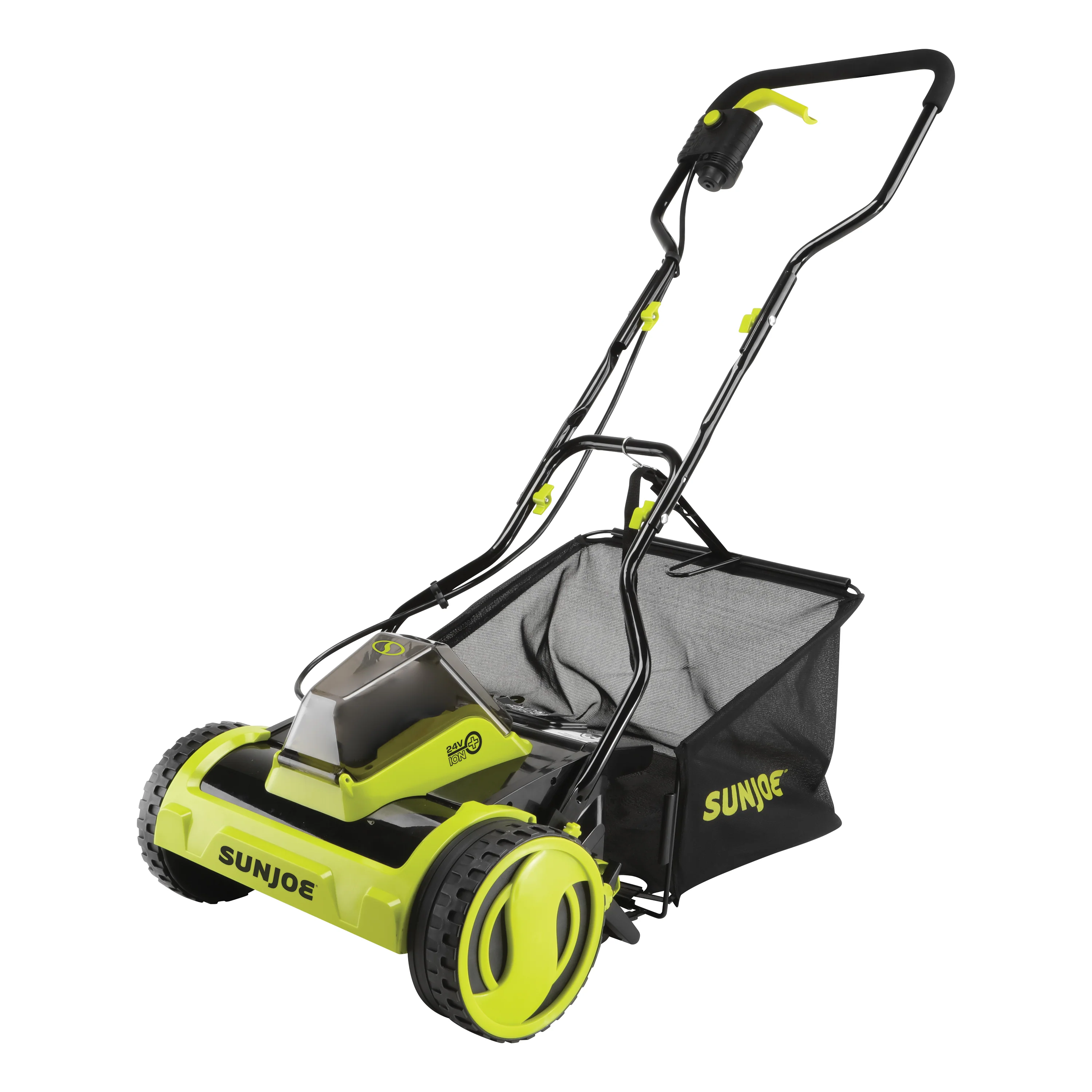 Sun Joe 24V-CRLM15-CT 24-Volt IONMAX Cordless Push Reel Mower W/ Collection Bag | 15-inch | Tool Only