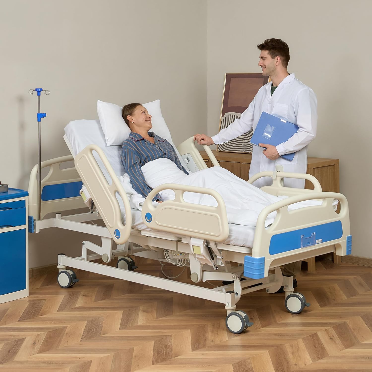 Hospital Bed Electric 5 Function with Trendelenburg & Reverse Trendelenburg, 5