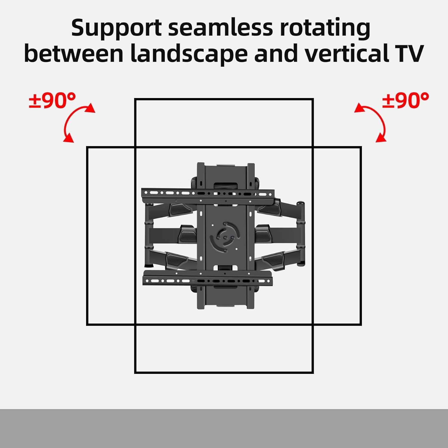 65 inch Vertical and Horizontal Rotating TV Wall Mount for 37-70 inch LED LCD Screen Full Arm Bracket, Swivel Tilt Stand, Max VESA 400×400mm Weight up to 83lbs DY3770
