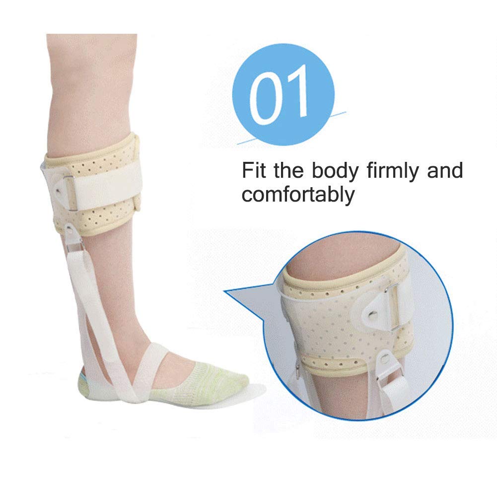 HUANGJUN Drop Orthosis Ankle Foot Orthosis Support Foot Drop Brace Breathable Adjustable Splint Improved Walking Gait Prevents Cramps Ankle Sprains