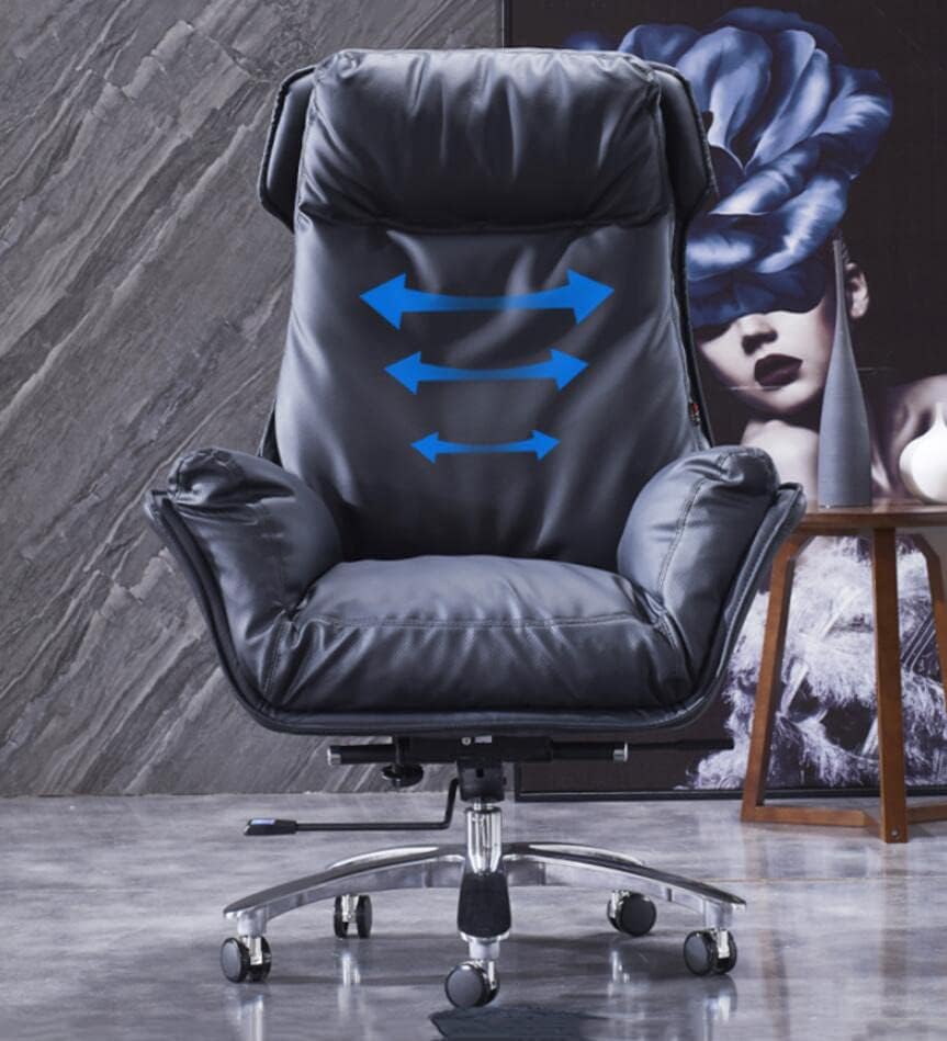 High Back Executive Chair Ergonomic,Managerial Computer Desk Chair Flip Up Armrest Big Tall with Adjustable Lumbar Support High Back Executive Task Swivel Leather Chair C,Brown