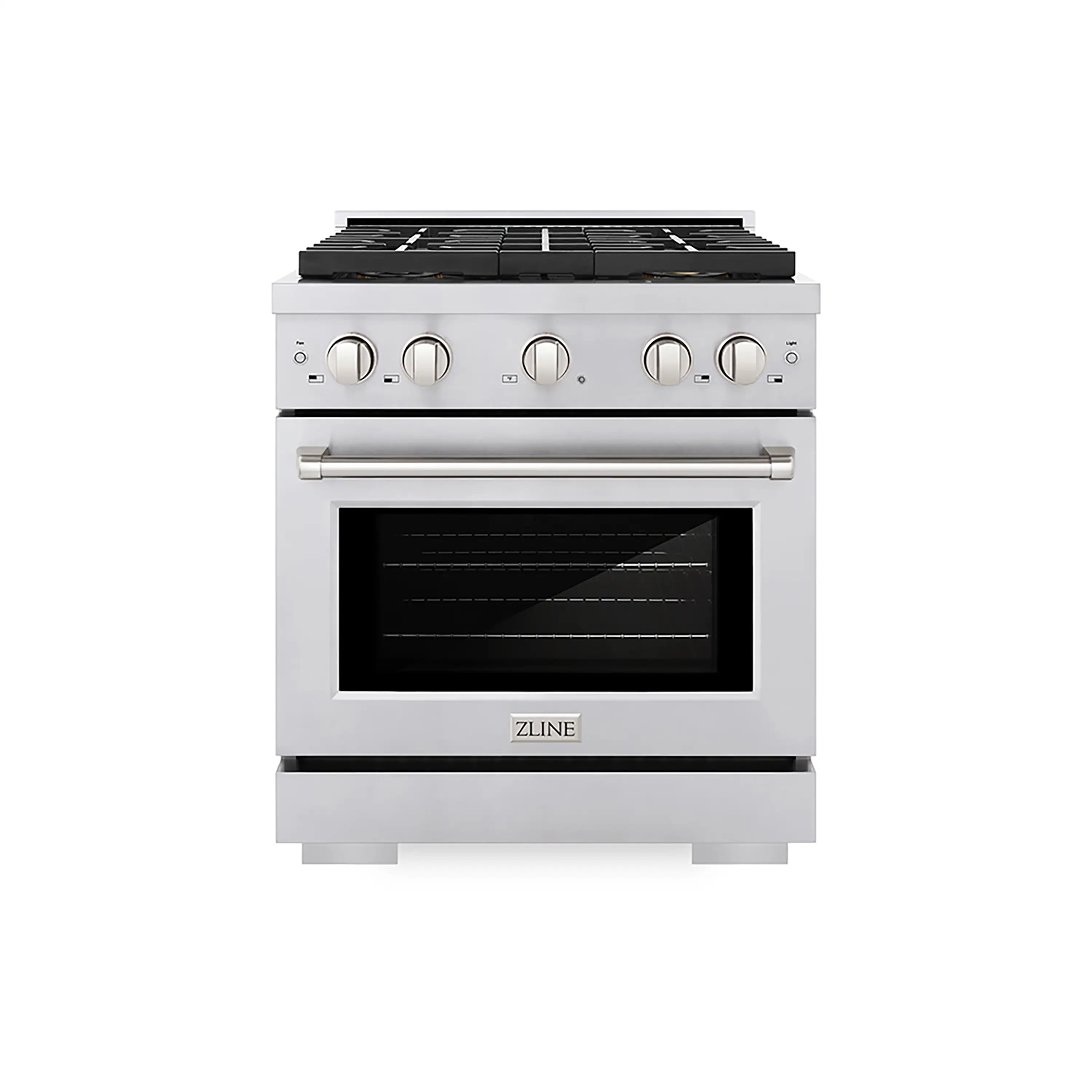 ZLINE 30-Inch 4.2 cu. ft. Paramount Gas Range with 4 Burner DuoPro鈩?Cooktop and Convection Gas Oven in Stainless Steel (PSGR30)