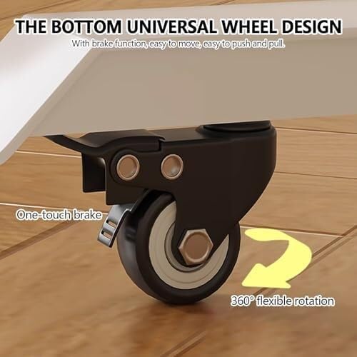 Adjustable Height Overbed Table, Mobile Rolling Hospital Bed Desk, Laptop Workstation with Wheels, Bedside Table for Bedroom & Home Use(180 * 60cm)