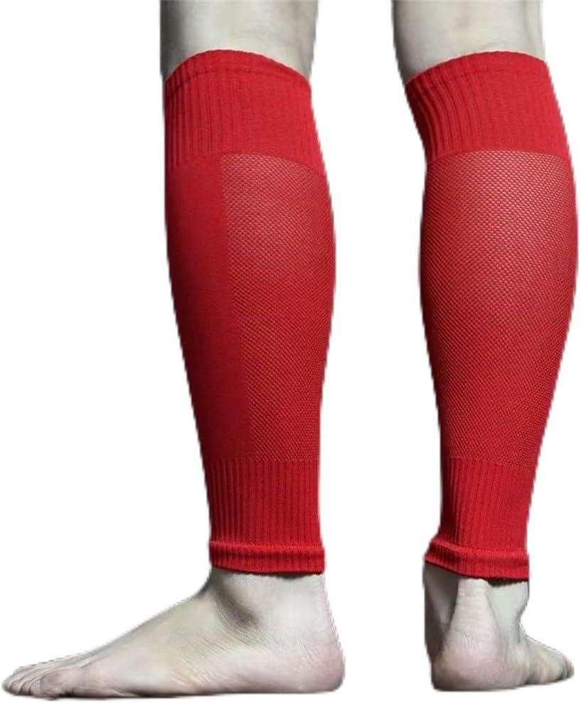 Calf Support Brace Football Socks Leg Protectors Sports Leg Protectors(Red)