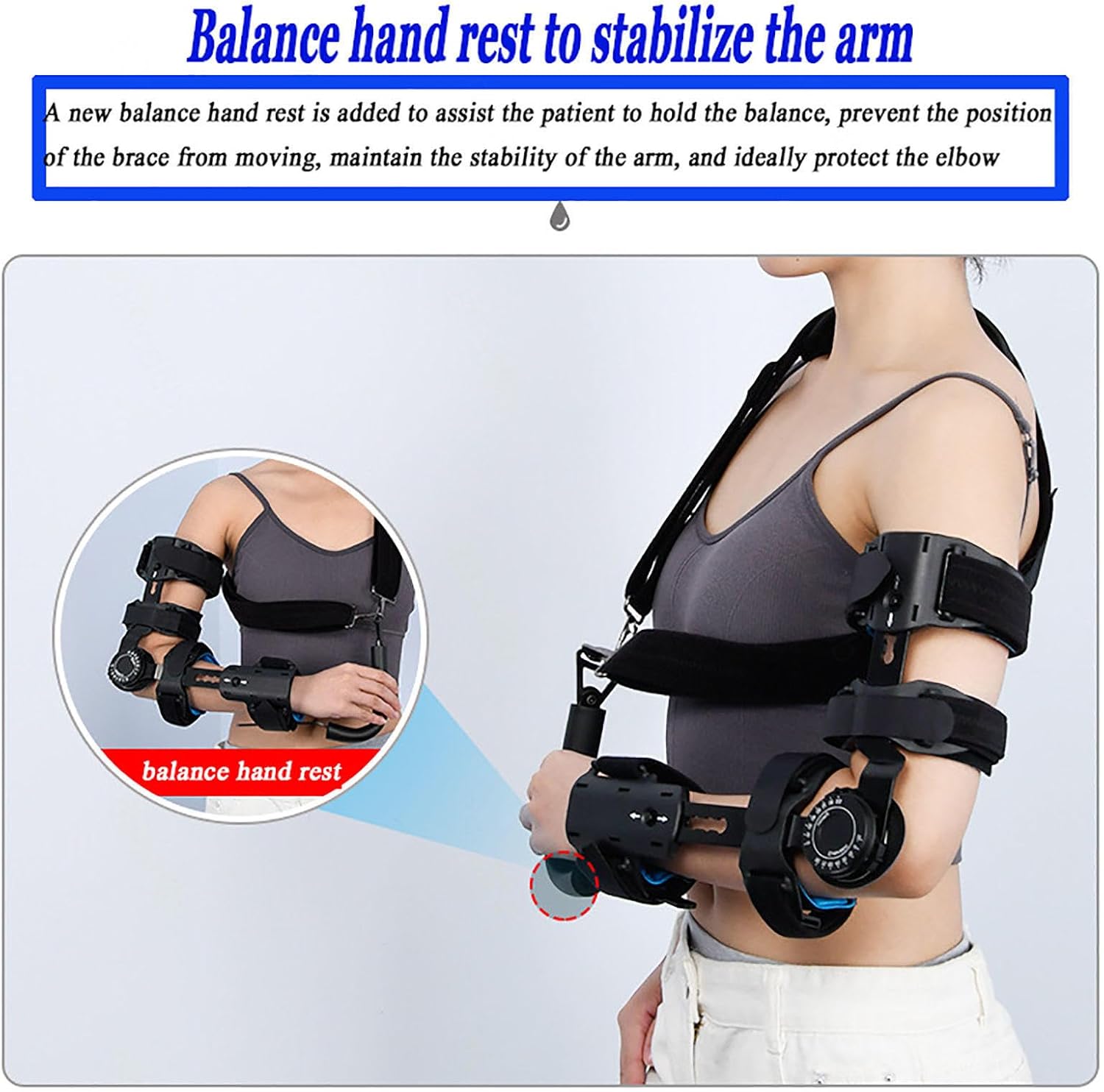 ROM Hinged Elbow Brace Adjustable Post OP Elbow Splint Immobilizer Arm Support Splint Orthosis Orthotics Arm Injury Recovery, Arm Ligament and Tendon Repairs,Right (Right