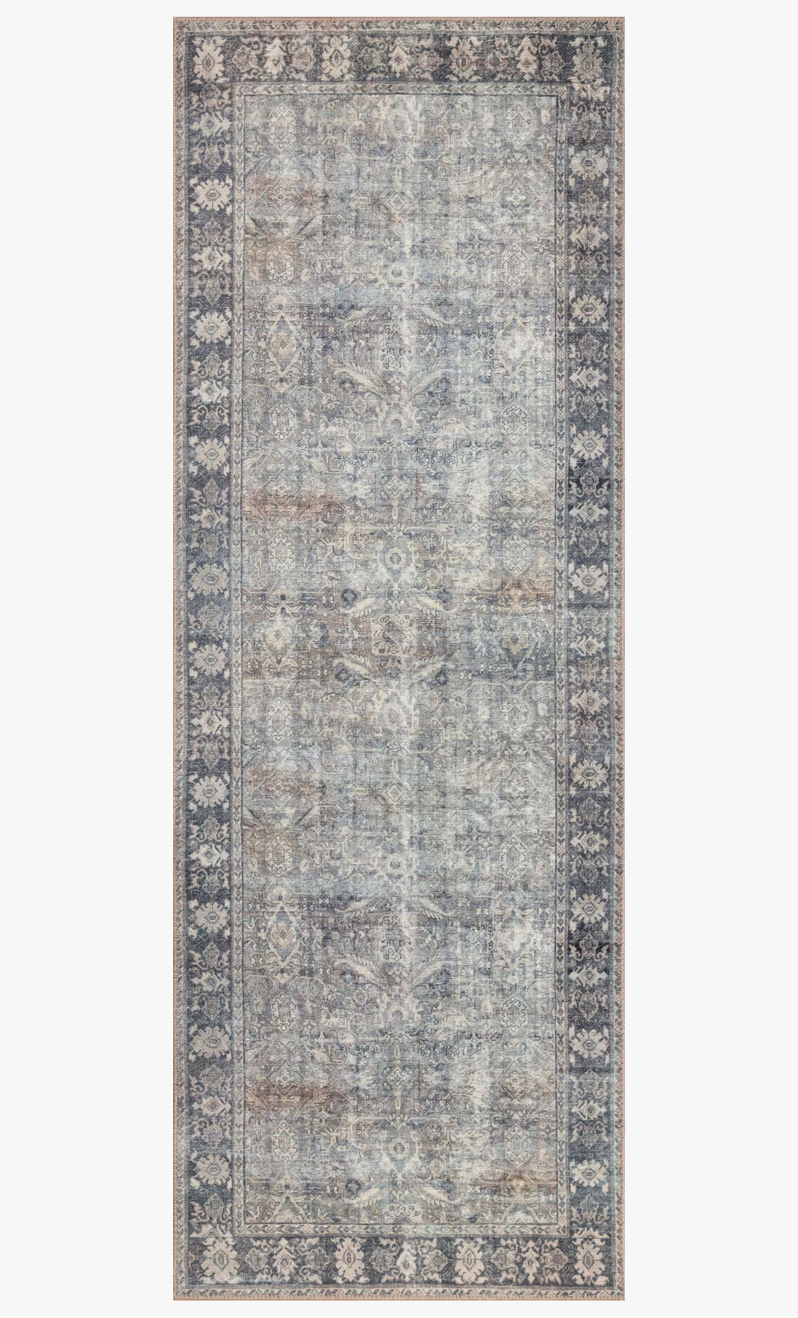 Loloi II Wynter Collection - Traditional Power Loomed Rug in Grey & Charcoal (WYN-07)