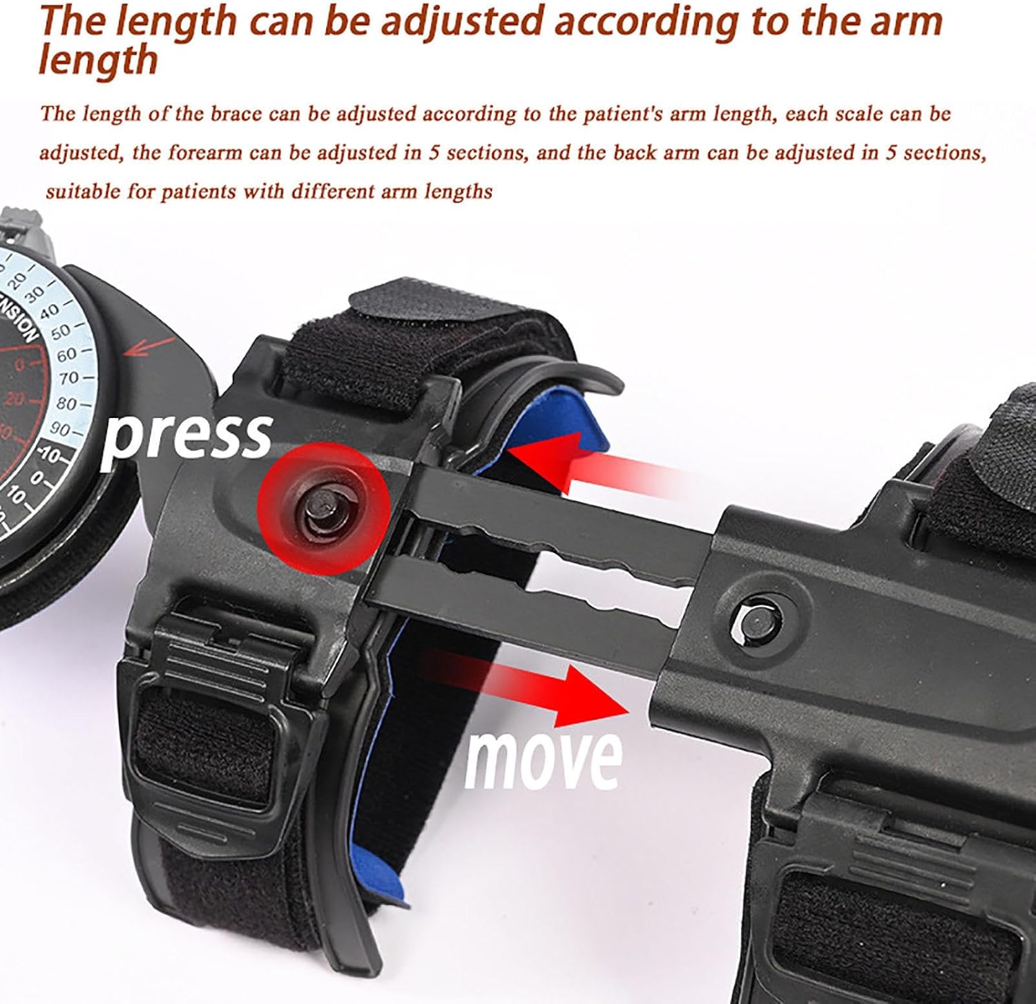 ROM Post Op Hinged Elbow Brace with Strap Sling,Adjustable Elbow Stabilizer Splint Arm Injury Recovery Support After Surgery,Men and Women Sports Surgery Injury Recovery Pain Relief,Right