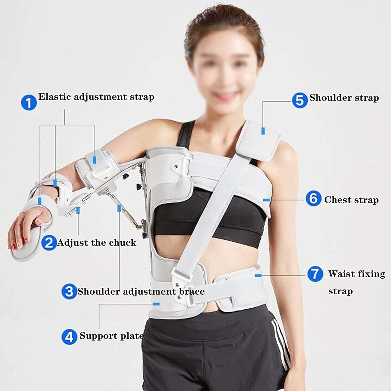 Medical Arm Sling Shoulder Immobilizer Lightweight Breathable for Rotator Cuff Surgery Broken Arm for Shoulder Injury Surgery Dislocated Adjustable Arm Shoulder Rotator Cuff Support