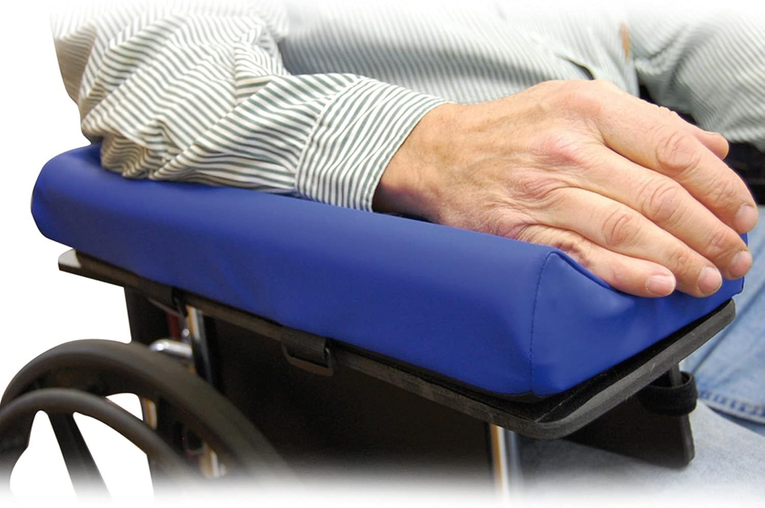 Skil-Care Mobile Arm Support, Left Side, Adjustable Arm Positioning for Wheelchair Comfort, Durable Foam and Easy-Clean Cover, 20” L, 914235