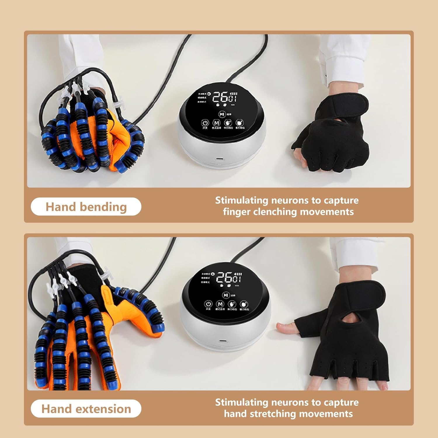 Rehabilitation robot gloves, stroke rehabilitation equipment with USB charging function, hand grinder for treatment…