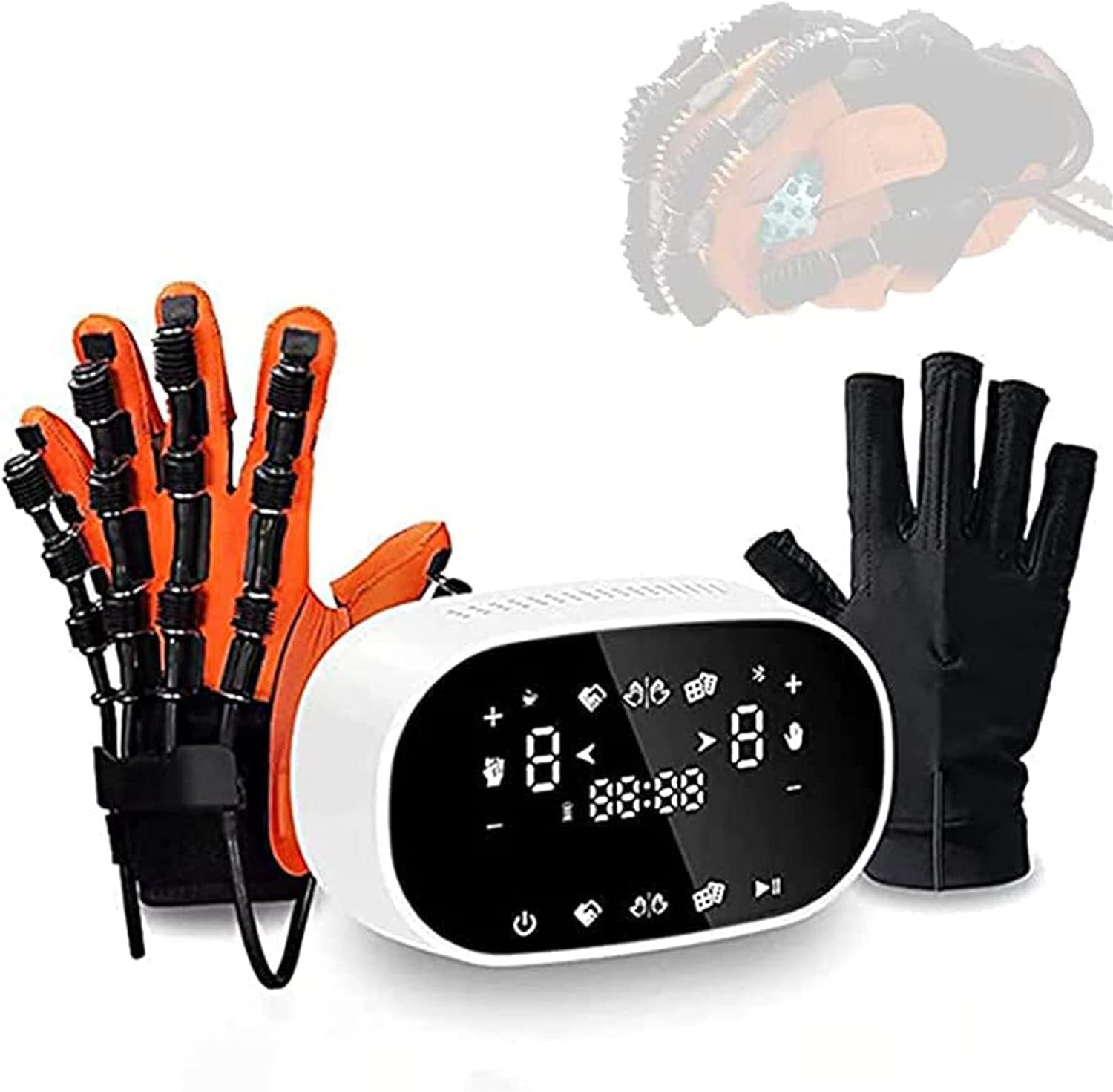 Hand Rehabilitation Robot Gloves Rehabilitation Robot Glove, Stroke Hemiplegia Finger Wrist Training, Finger Orthosis Functional Hand Splint, For Hand Dysfunction Patients Finger Exerciser ( Color : R