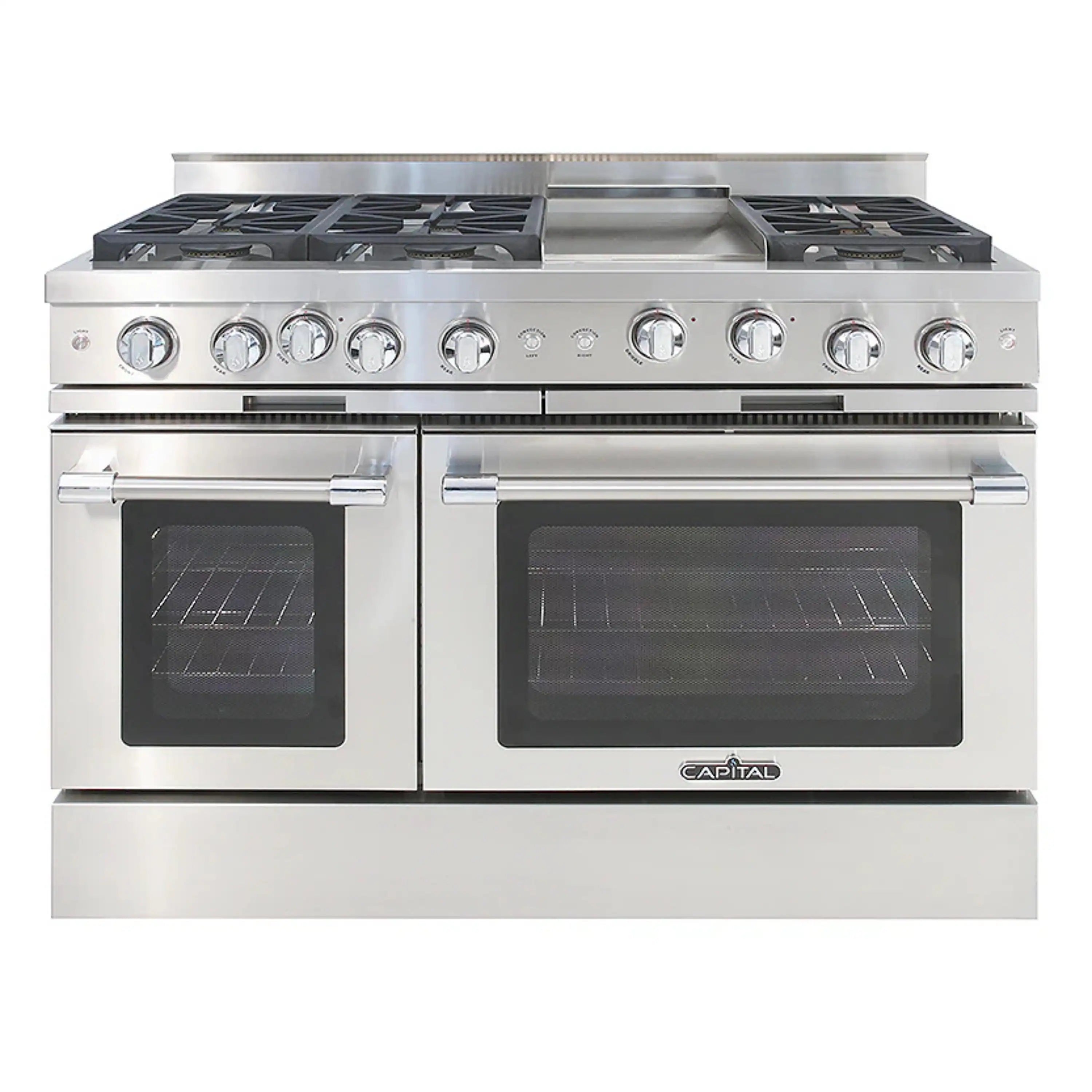 Capital 48-Inch Classic Chef Gas Range in Stainless Steel with 6 Sealed Burners & Griddle (MCR484G2)