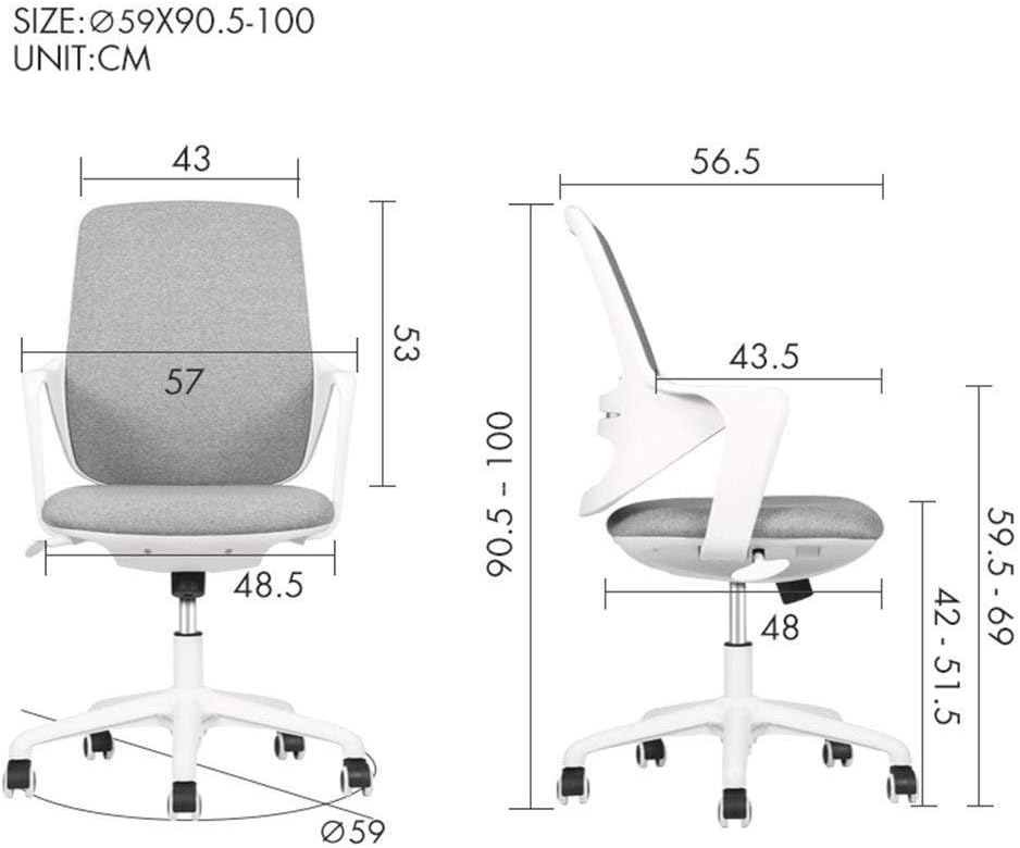 Ergonomic Office Computer Desk Swivel Task Chair with Armrests and Lumbar Support, DNSS-0926