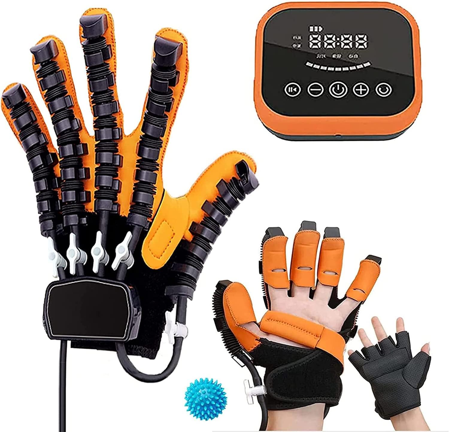 Rehabilitation Robot Gloves, Stroke Hemiplegia Rehabilitation Training Equipment, Hand Function Recovery Finger Trainer Assistive Gloves, for Hand Dysfunction Patients Exercise Finger Joint