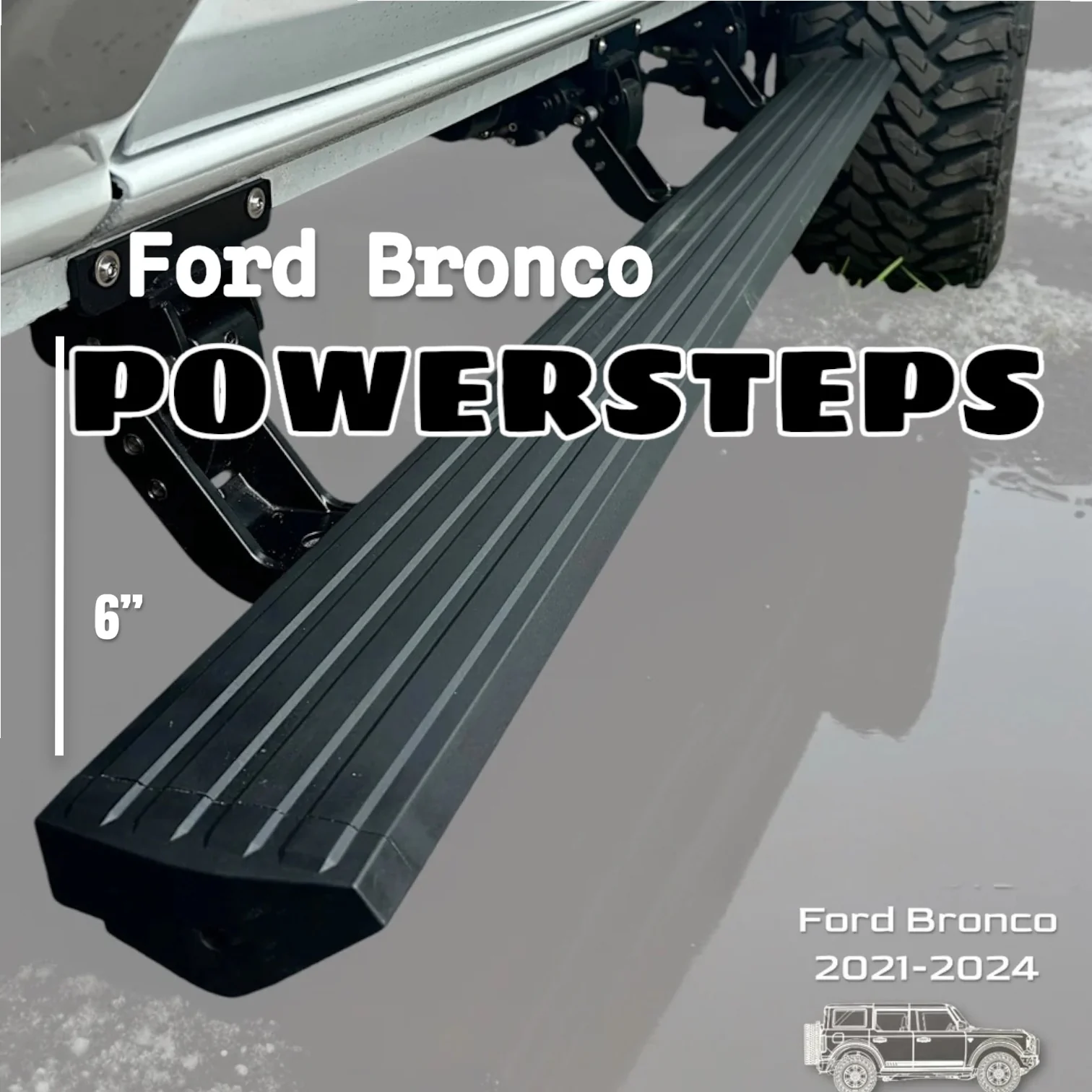 Ford Bronco Powersteps Running Boards 2021-2026 4 Door