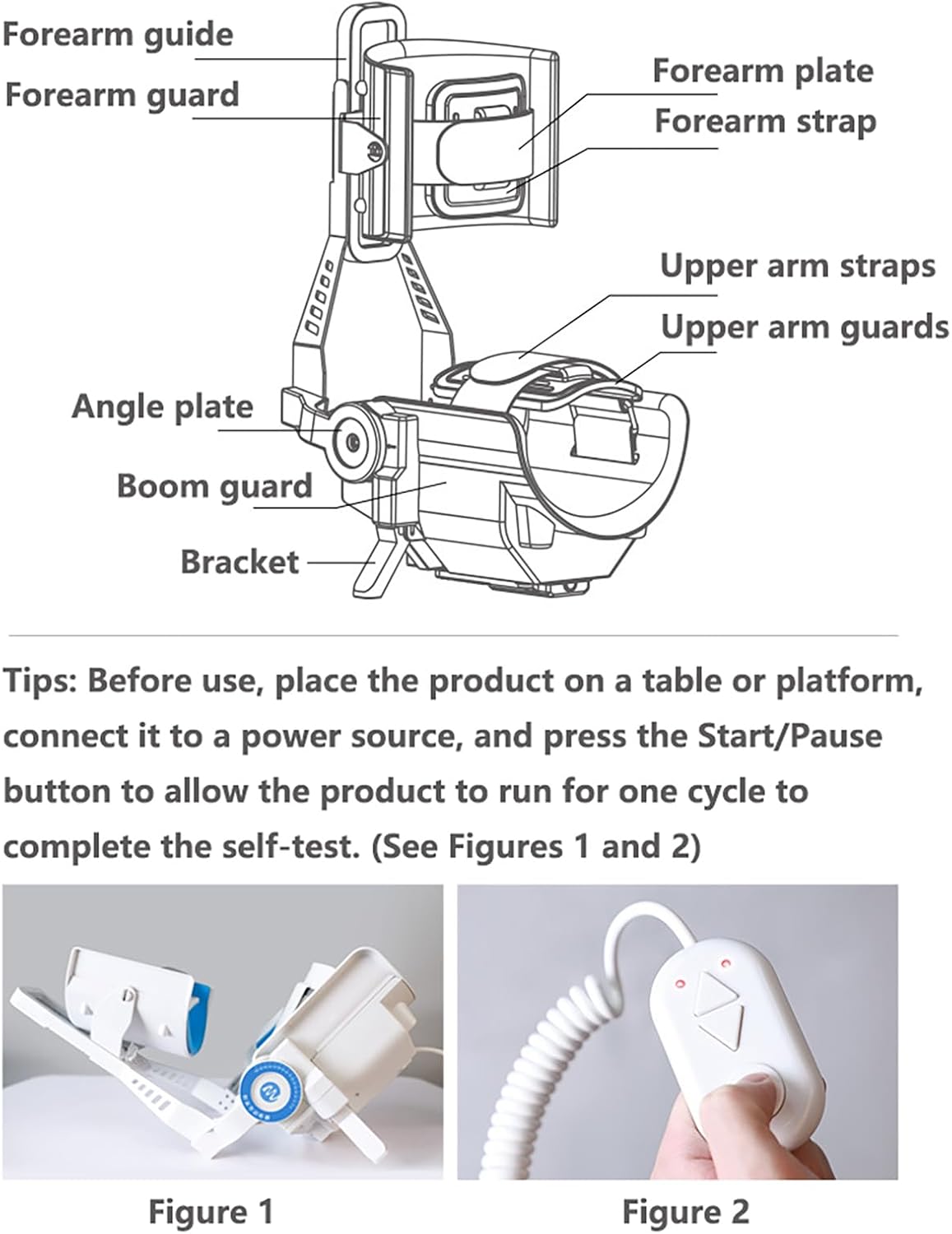 Electric Elbow Joint Rehabilitation Device with Smart Remote Control, Elbow Brace Arm Exerciser, -5°~150° Full-Angle Flexion Extension Training Equipment, for Men, Women, Etc.