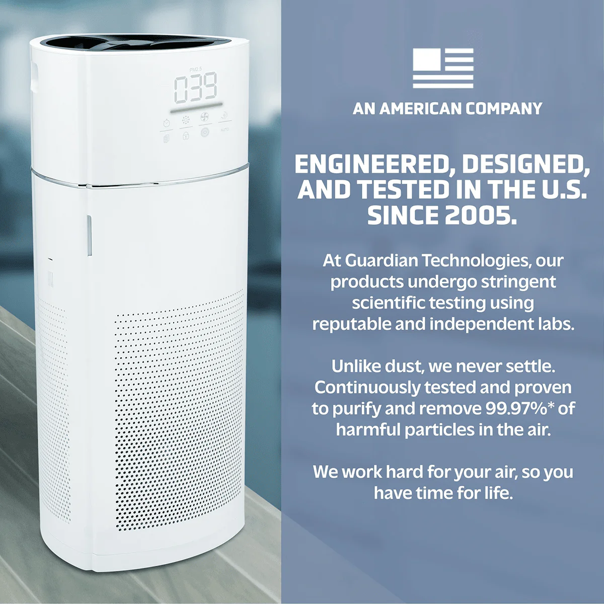 GermGuardian AC9400W Tower Console HEPA Air Purifier