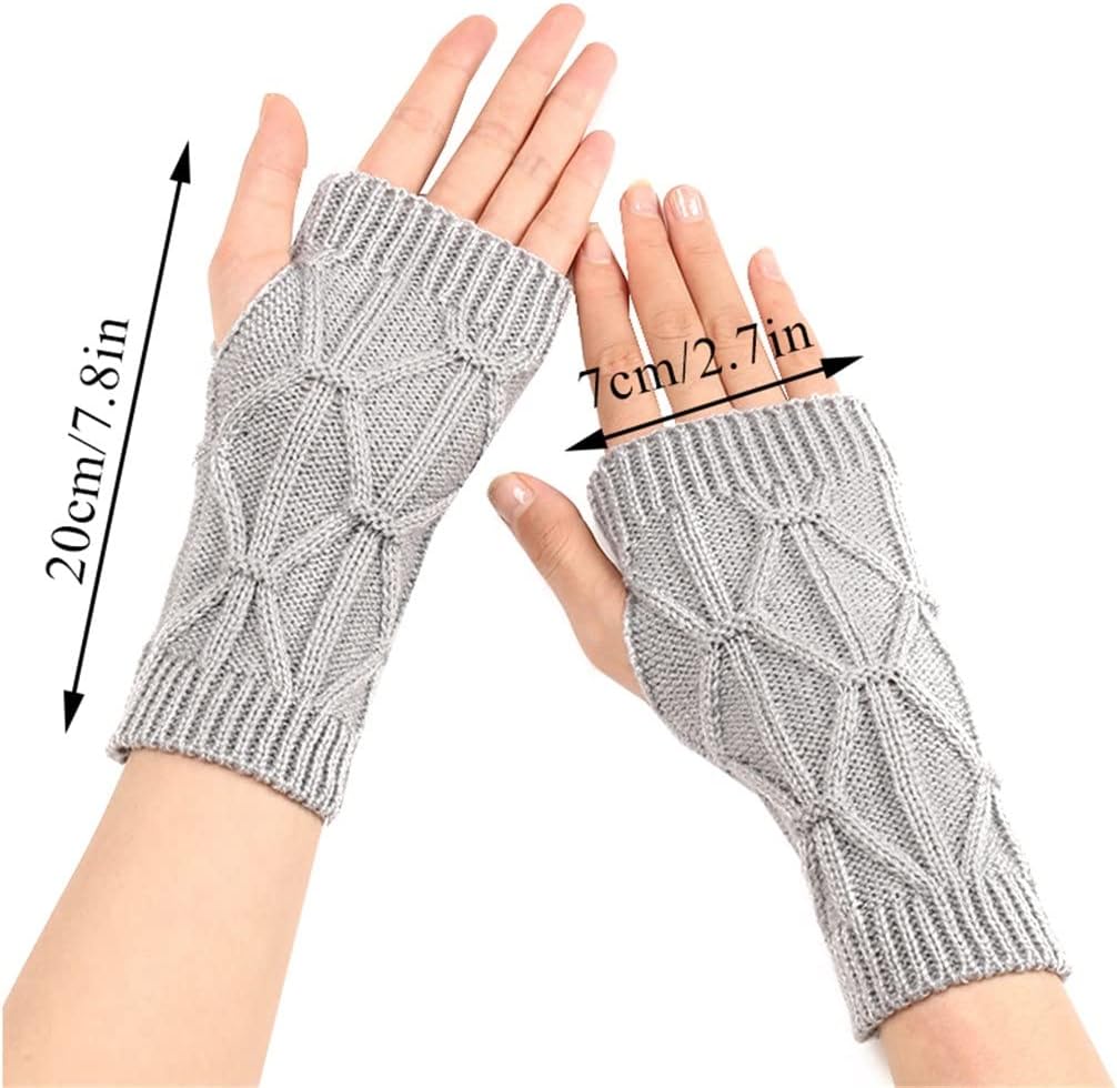 Women Hand Warmer Winter Gloves Arm Crochet Knitting Wool Mitten Warm Fingerless Gloves Women Gloves