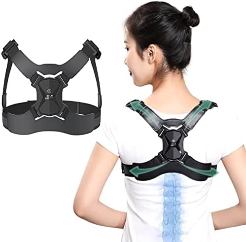 Posture Corrector for Women and Men Adjustable Upper Back Brace,Induction Posture Correct Belt Back Support Waist Straps(Size : One Size)
