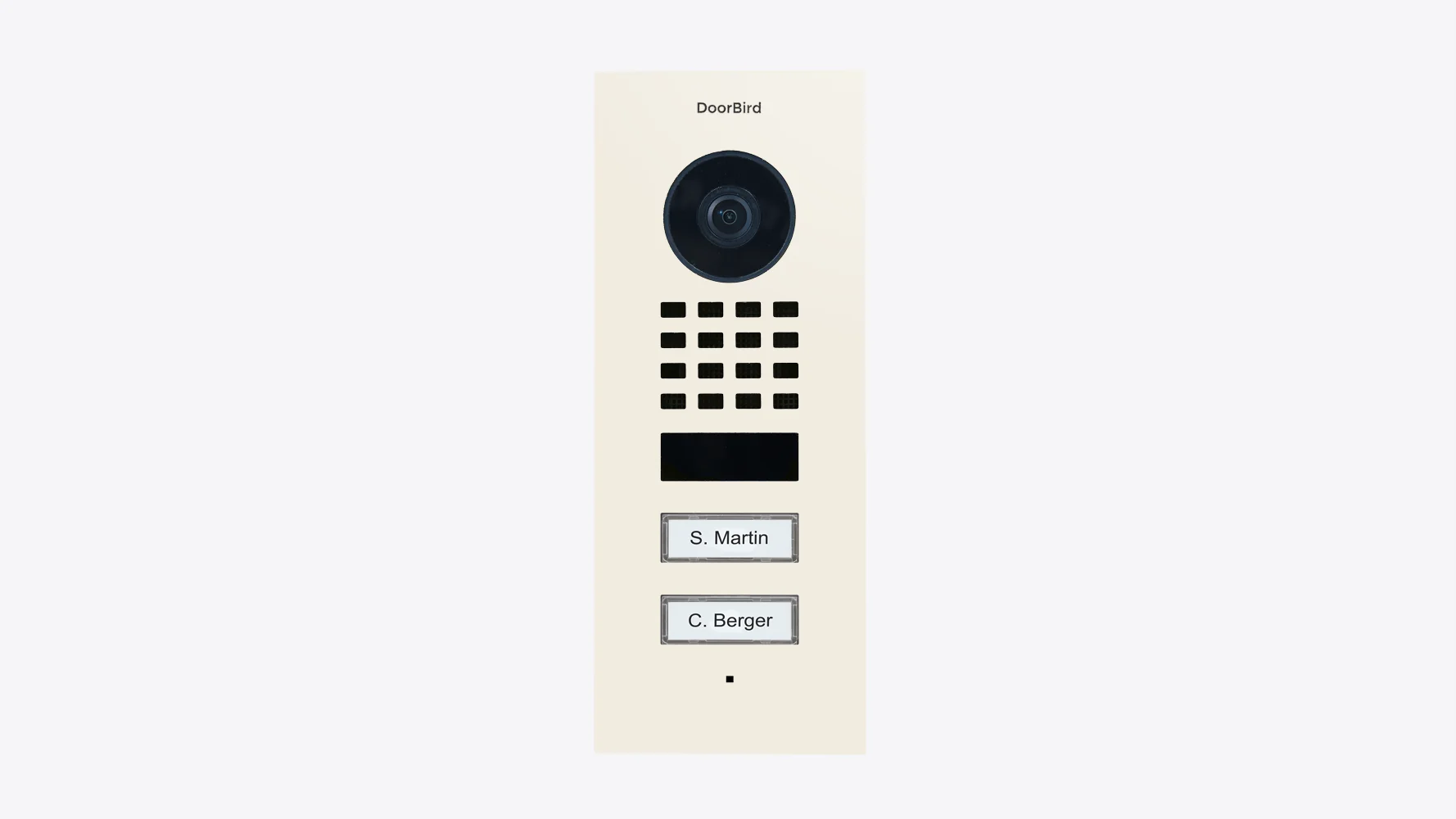 DoorBird D1102V Flush-Mount IP Video Door Station in Pure White, RAL 9010