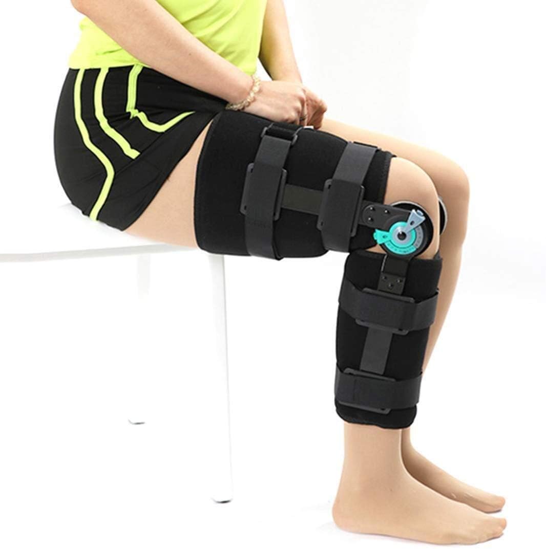 Hinged Knee Brace Adjustable Hinged ROM Knee Brace Shoulder, Immobilizer for ACL, MCL and PCL Injury, Orthosis Stabilizer Protector (Right-B(M)