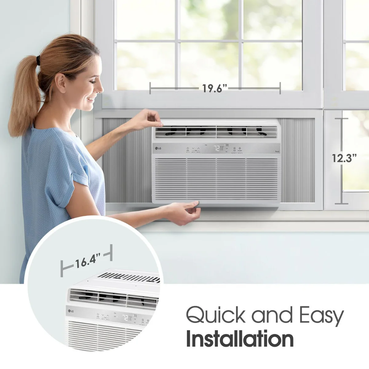 LG 8,000 BTU  Wi-Fi Enabled Window Air Conditioner  LW8024RSM