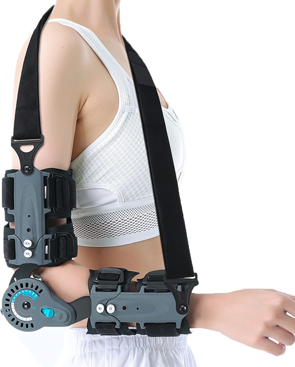 ​ROM Elbow Brace for Post Elbow Brace Stabilizer Splint Arm Injury Recovery Support Dislocated Arm Injury Recovery Pain Relief Adjustable Elbow Splint Immobilizer Fits All Unisex,Right