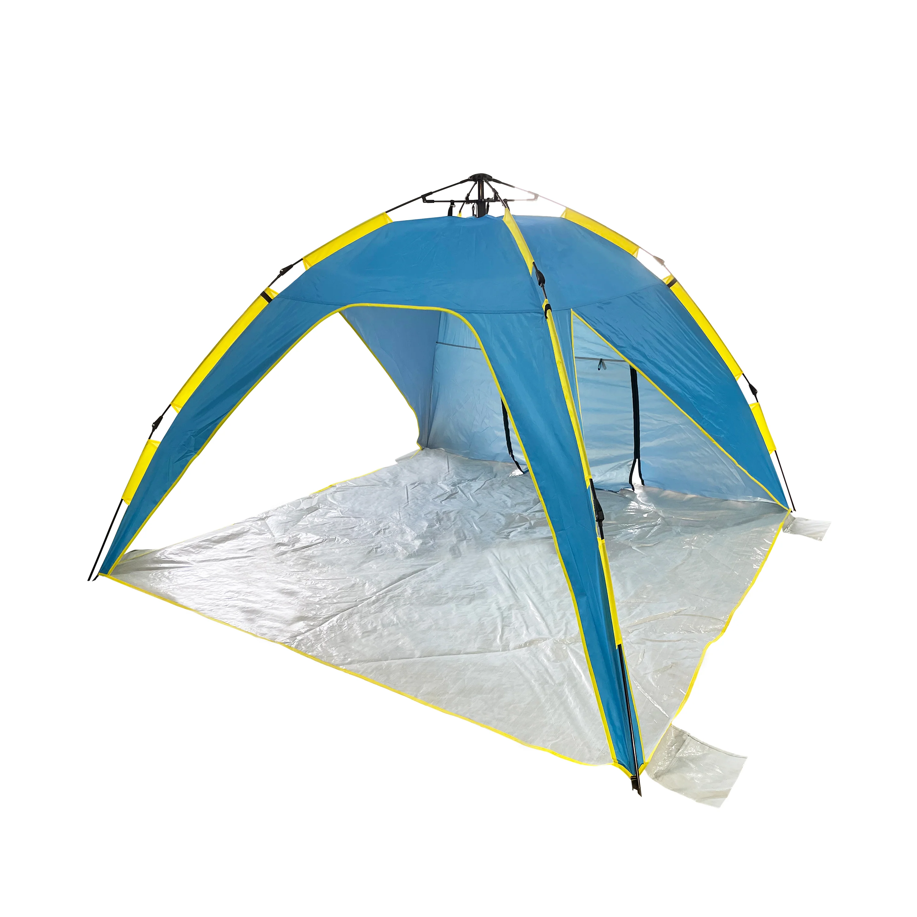 Bliss Hammocks BHT-A39-BY Pop-Up Beach Tent W/ Carry Bag | Sun Protectant & Wind Resistant, Durable, Breathable Mesh Walls | Collapsible Design (Blue & Yellow)