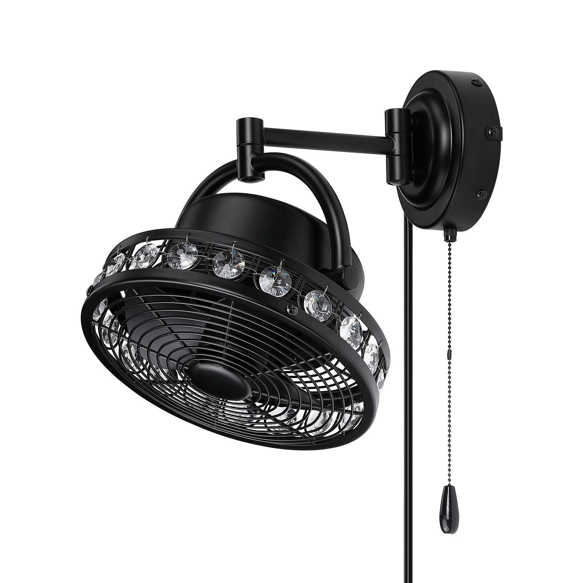 Parrot Uncle 10-Inch Modern Small Ceiling Fan with Pull Chain