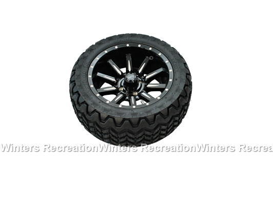 Club Car Onward, 14′′ Gloss Black Zeus Wheel with 23×10-14 Kraken Tire