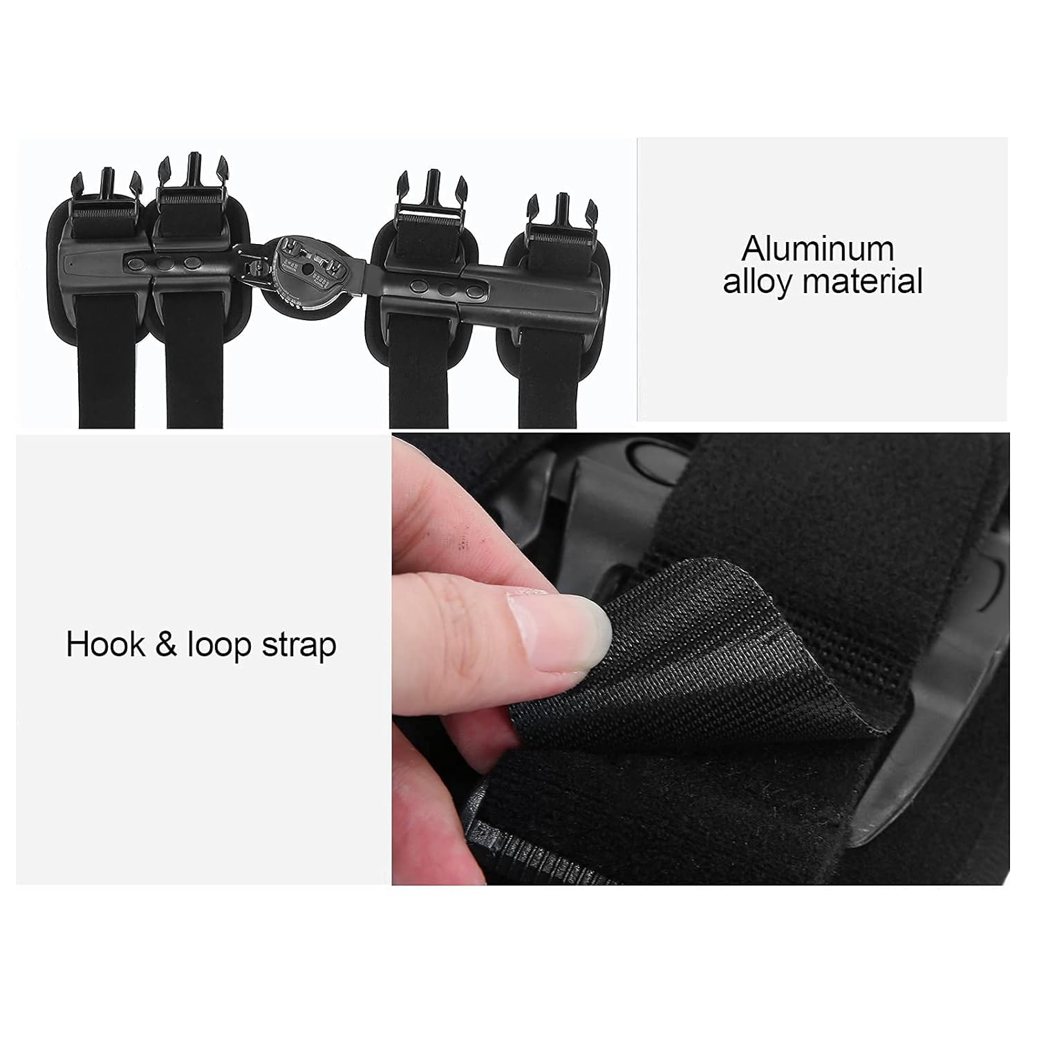 Leg Brace, Knee Brace Adjustable and Breathable Hinged Knee Brace Knee Splint Injury - Orthosis Stabilizer Hinged Immobilizer for Knee Sprain Ligament(