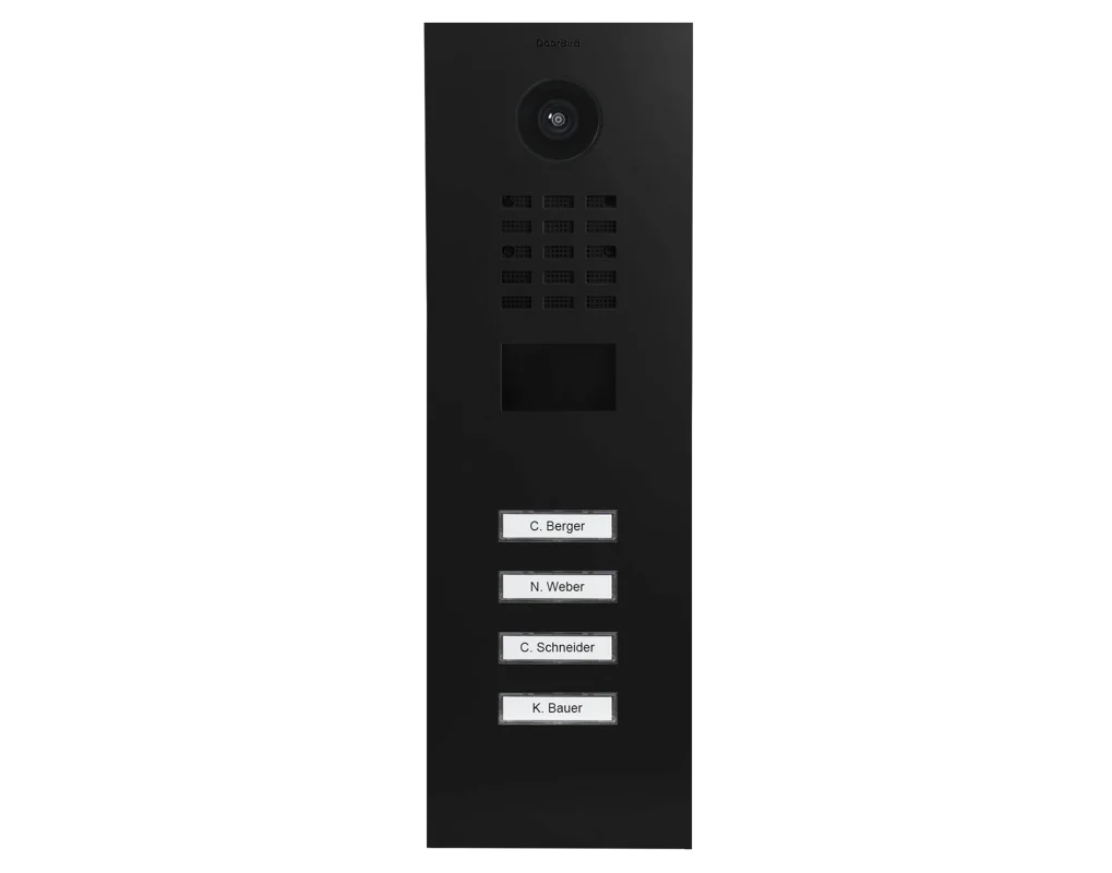DoorBird D2104V IP Video Door Station, 4 Call Button in Graphite Black