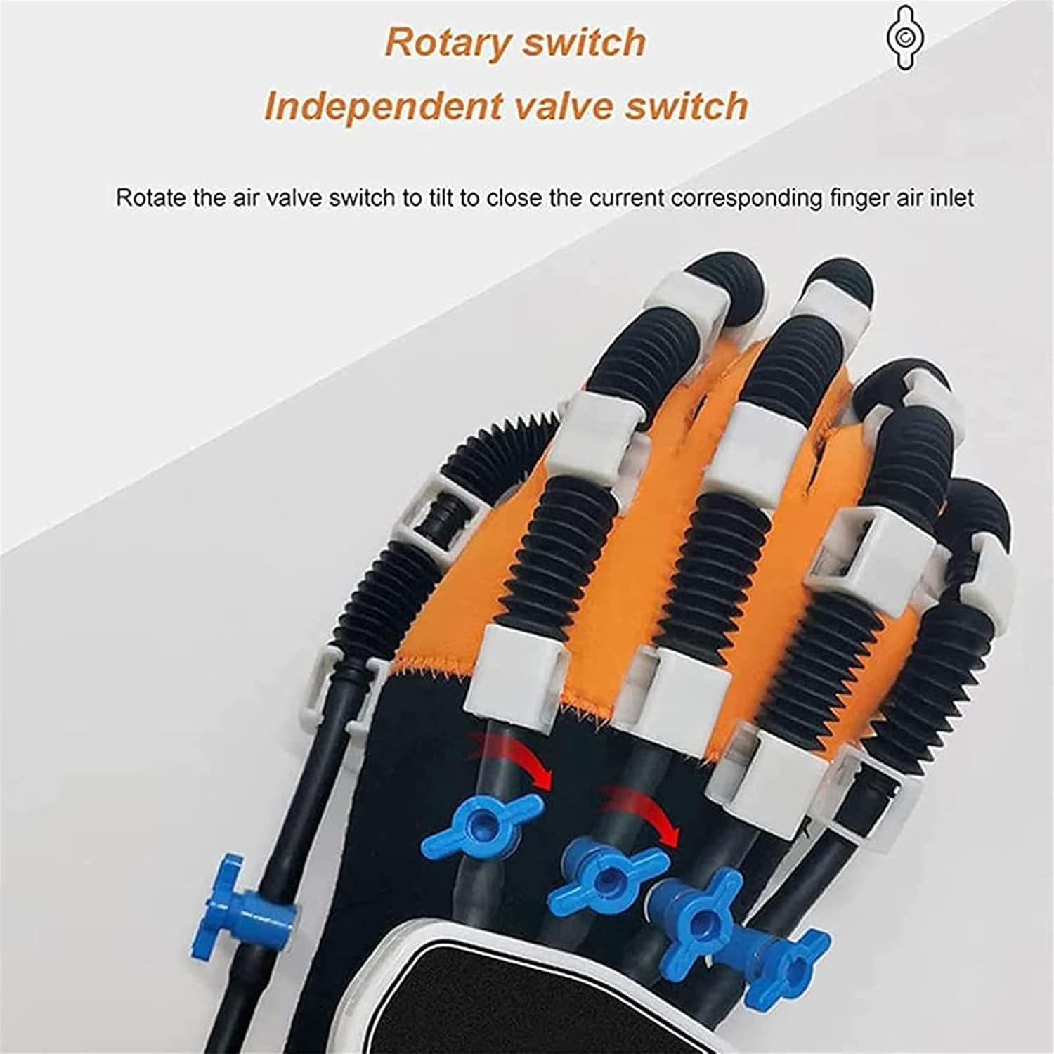 Robot Glove Hand Training Rehabilitation Hand Dysfunction Patient Training Device with Remote Control/Single Finger Training,Right-M