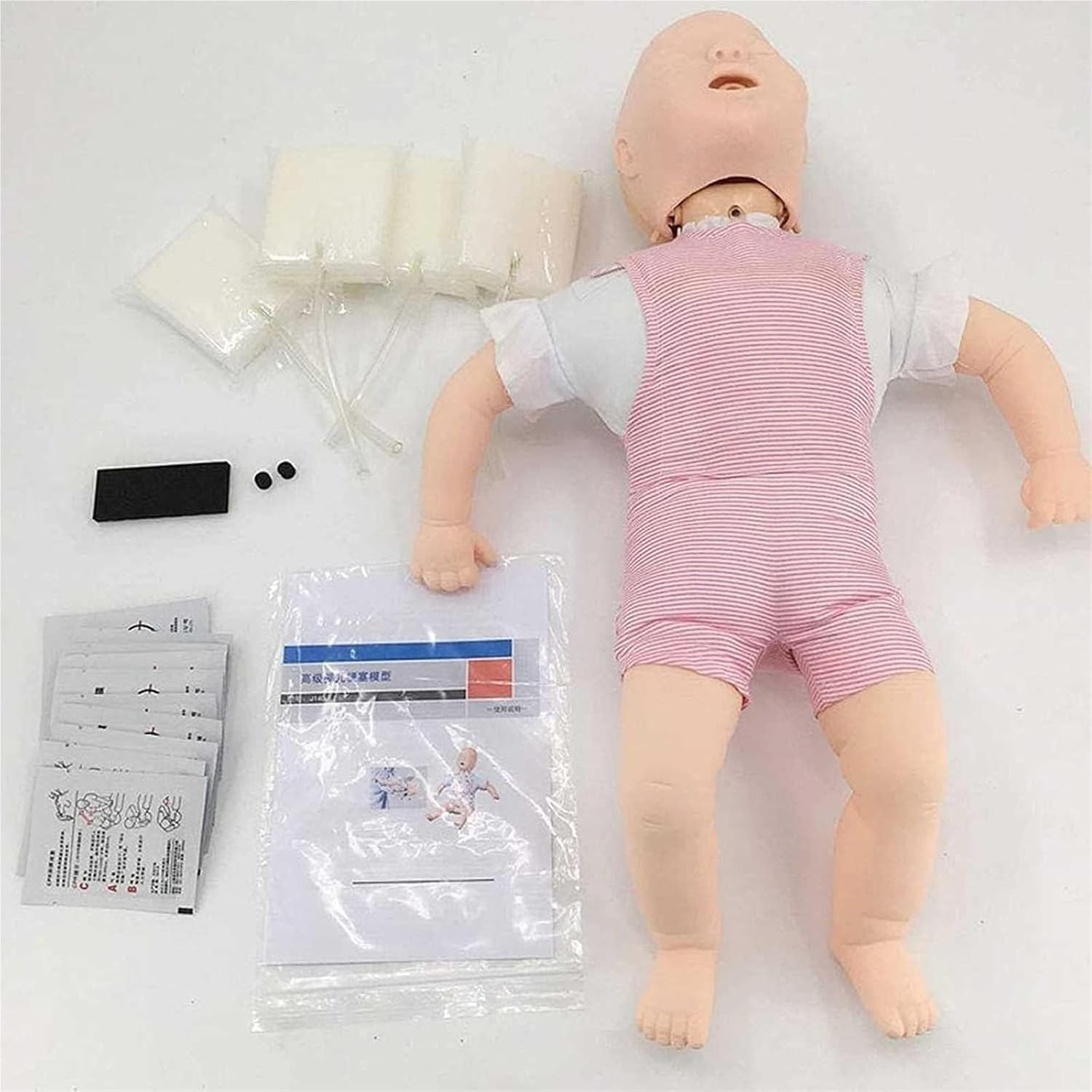 Infant Cardiopulmonary Resuscitation, Heimlich Maneuver and Cardiopulmonary Resuscitation (CPR) Practice, Easy to Use, Baby Infarction Model for Education.