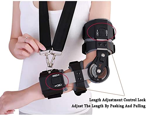Hinged Elbow Brace Elbow Immobilizer Breathable, Comfortable Material Support For Arthritis, Tendonitis, Reduce Joint Pain,Right