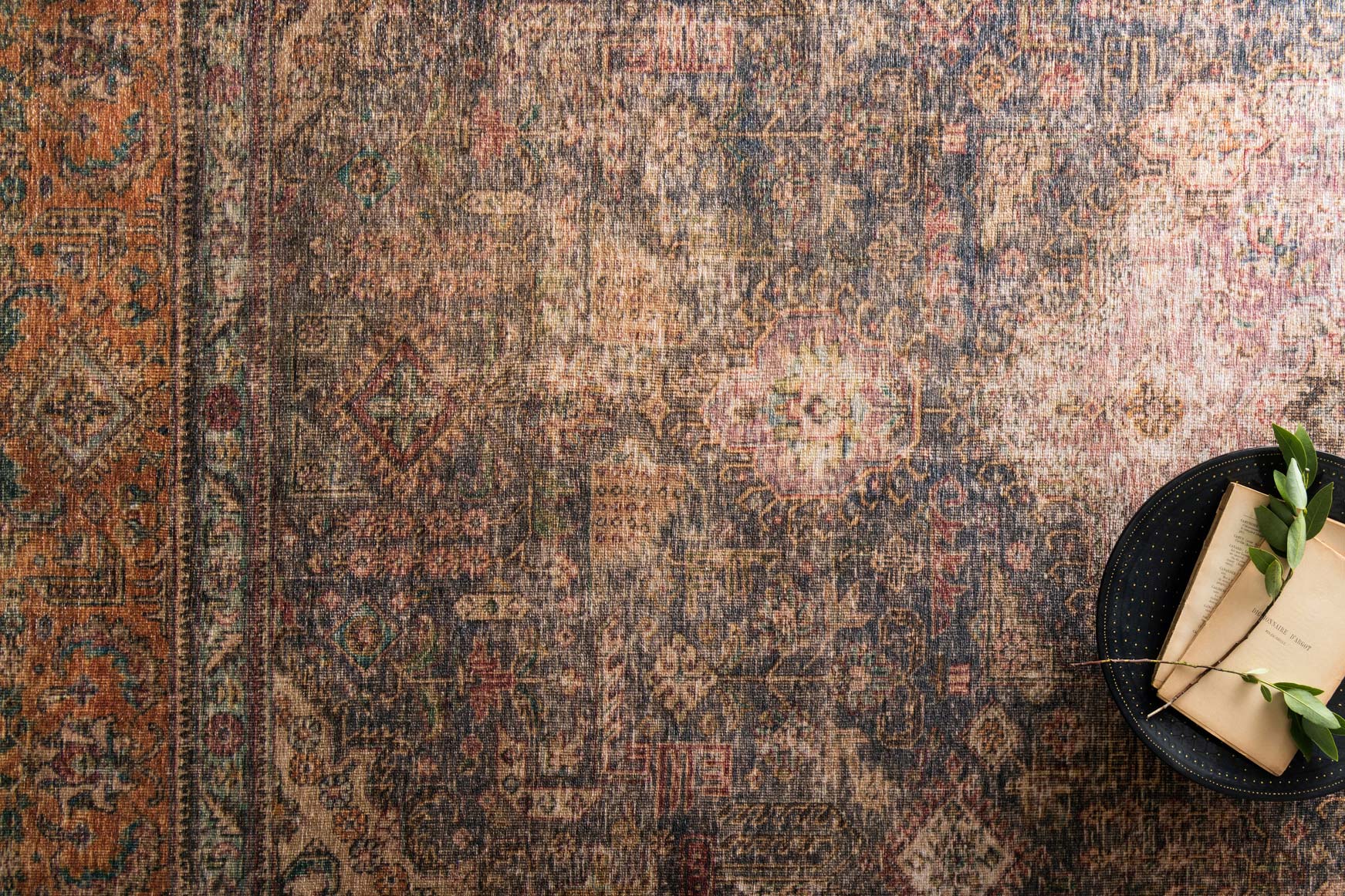 Loloi II Loren Collection - Traditional Power Loomed Rug in Plum (LQ-02)