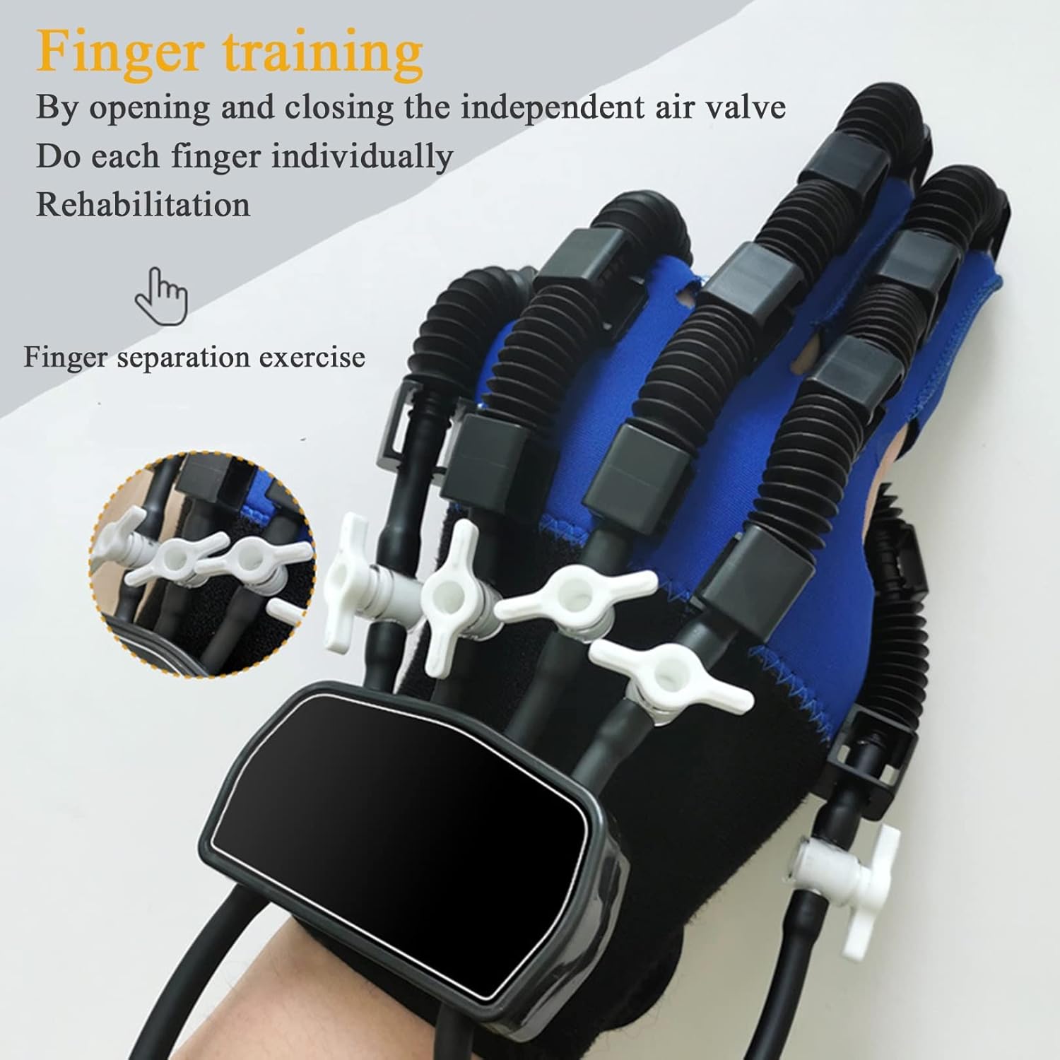 Rehabilitation Robot Gloves Finger Trainer Stroke Hand Splint Assistive Gloves Fingers Orthosis Splint Hand Training Arthritis Exerciser Aids (Color : Right Hand, Size : Small)