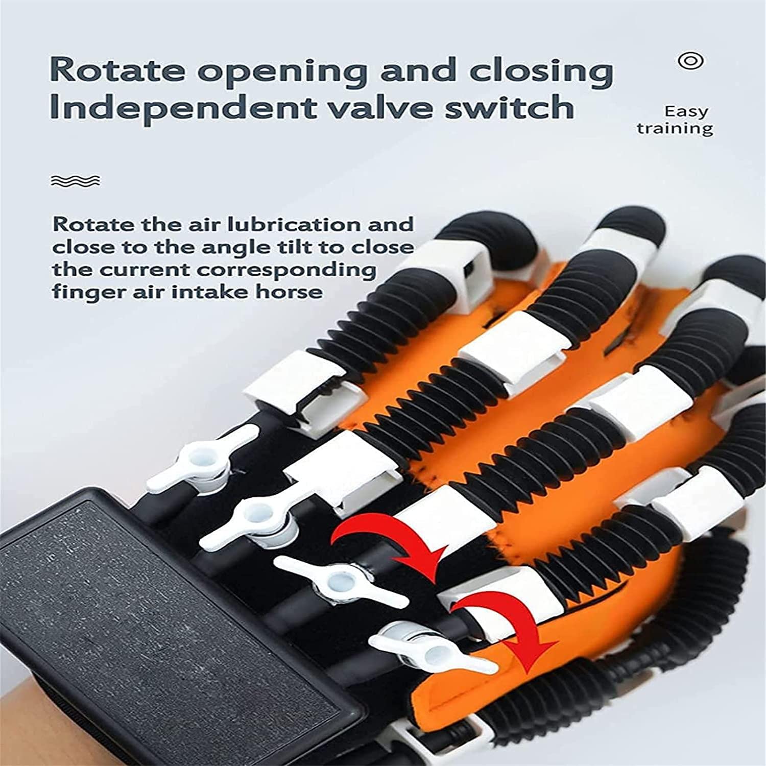 Finger Gloves Rehab Equipment, Exercise Five Fingers, Finger Orthosis for Stroke Hemiplegia Help Patient, The Hands Rehabilitation Robot Gloves,RightHand-M (RightHand M)