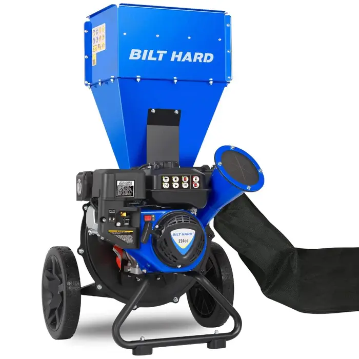 BILT HARD 3 inch Gas Powered Wood Chipper 224cc 7.5hp