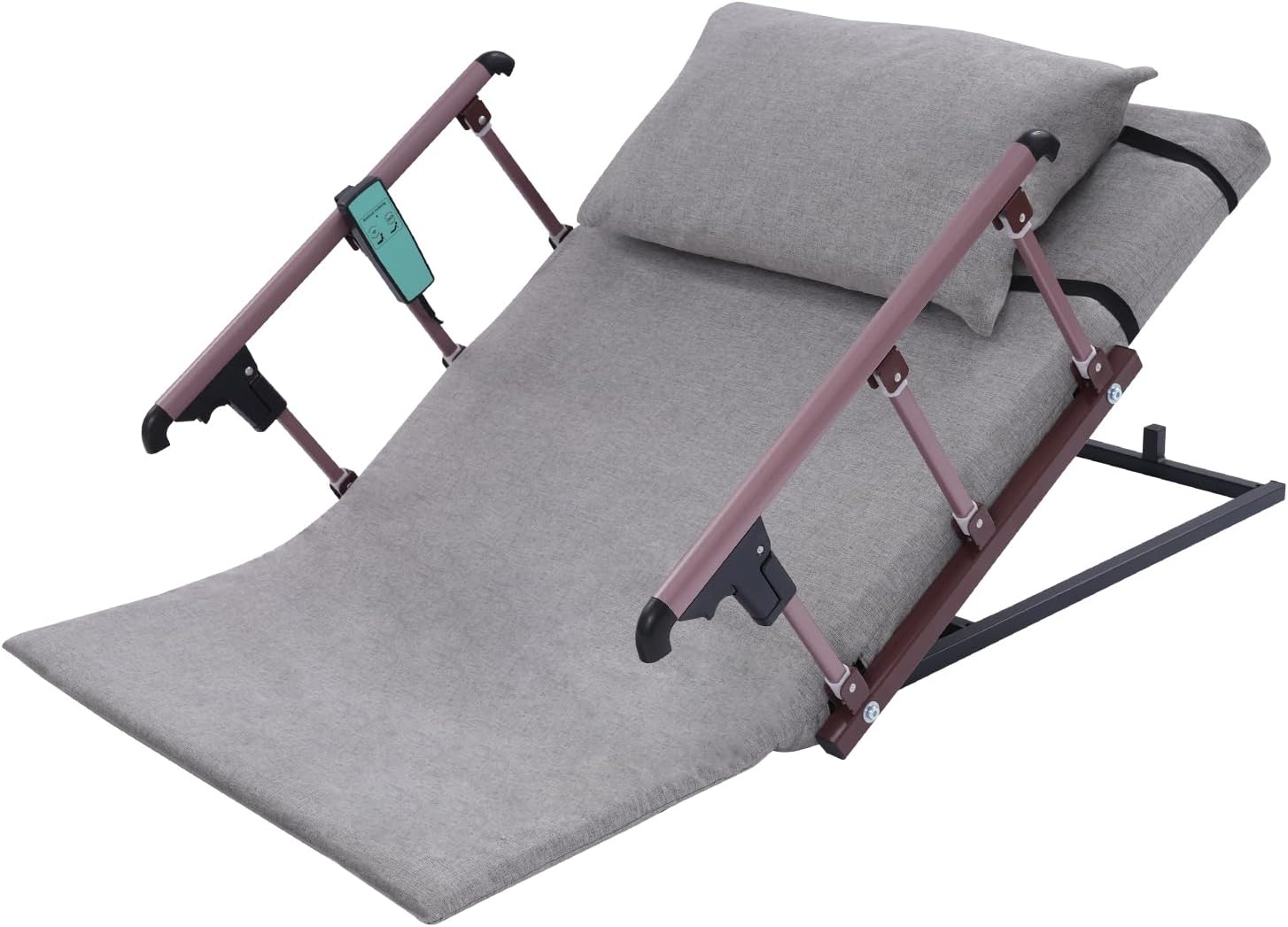 Electric Lifting Backrest Adjustable Bed Back Rest Electric Auxiliary Backrest for Elderly Pregnant Women Back Lumbar Support, 660lbs Capacity, Folding Armrests, 47.2