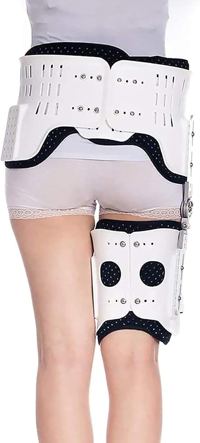 Hinged Hip Joint Abduction Orthosis, Hip Stabiliser Support Brac, Adjustable Hip Abduction Brace, Post Op Hip Protector Fixation Brace Used For Hip, Thigh And Sciatica Reli(Right